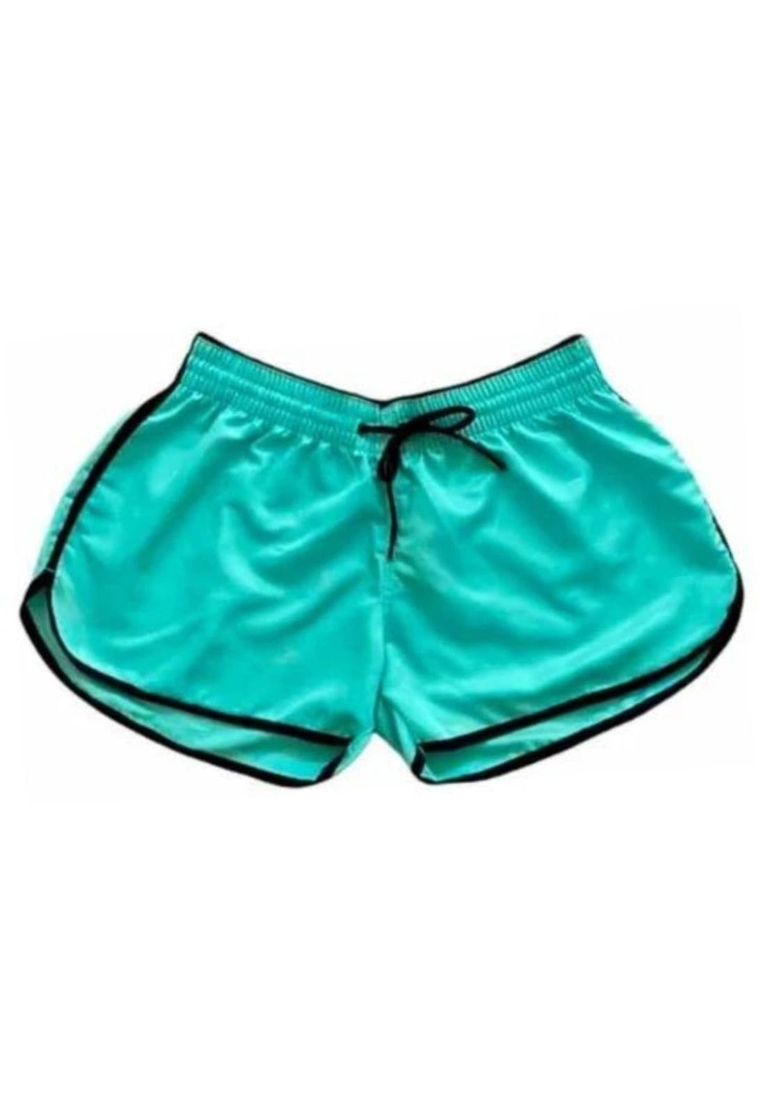 Vista 2 Kit 3 Short Tactel Liso Feminino Moda Praia Bermudinha Verão Várias Cores Relaxado multicolorido