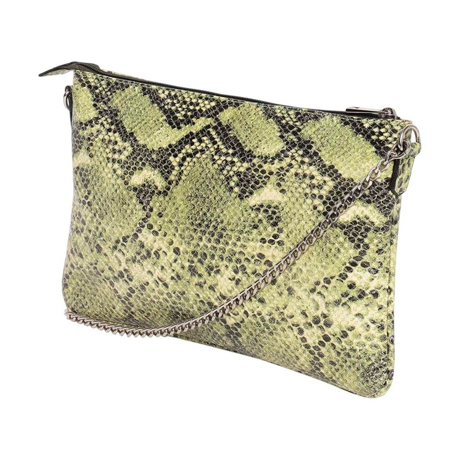 Vista 2 Bolsa Clutch Transversal em Couro Griffazzi Oliva Griffazzi multicolorido