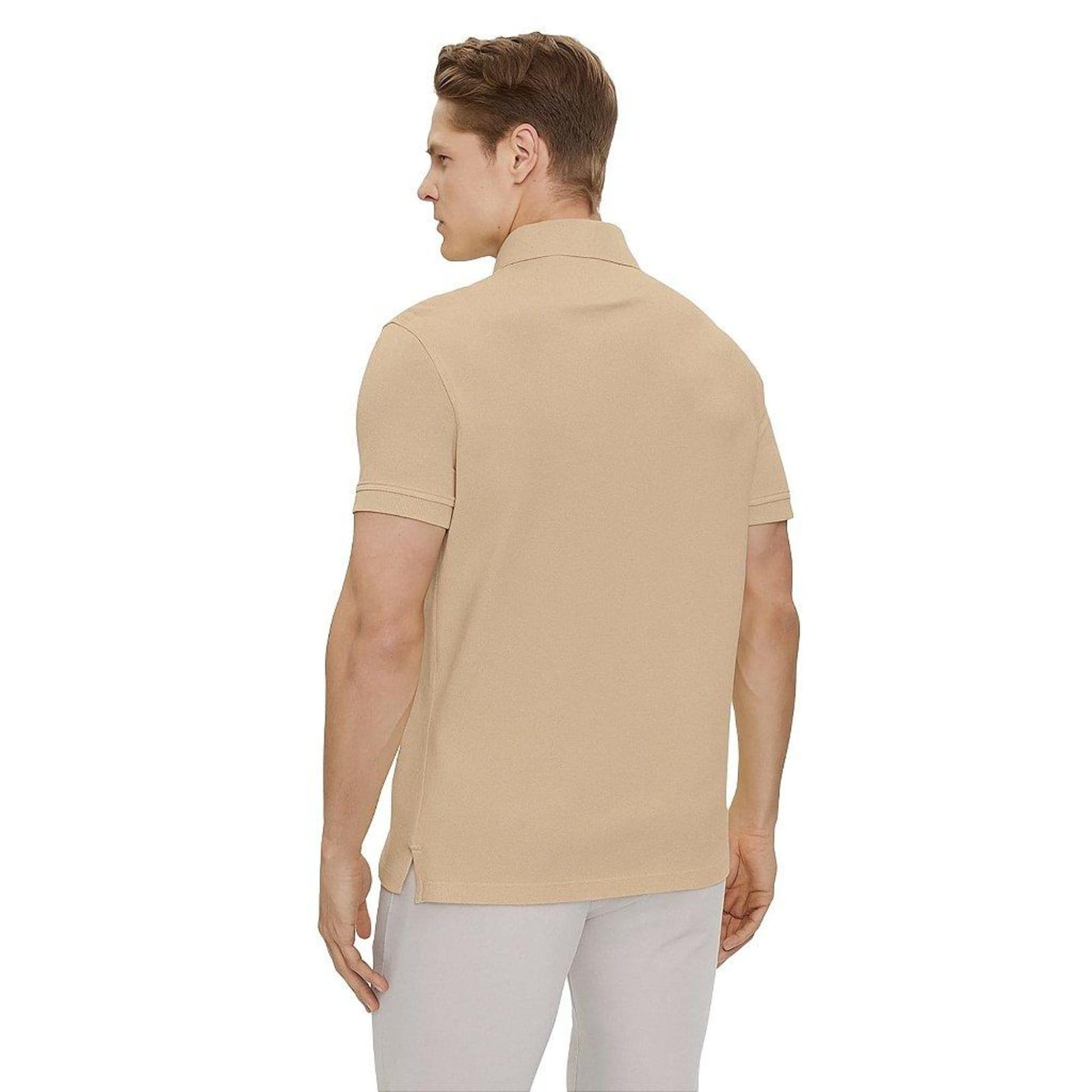 Vista 2 Camisa Polo Tommy Hilfiger Tech Piquet Regular Caqui Tommy Hilfiger marrom caqui