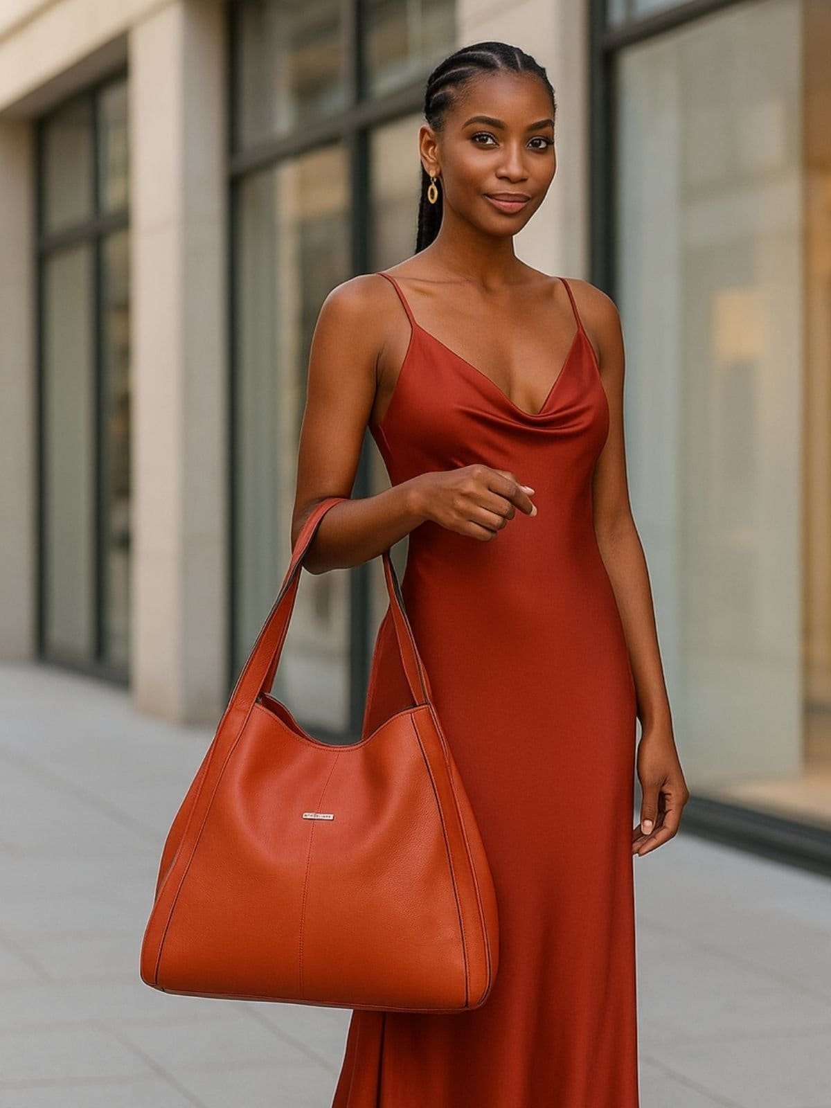 Vista 2 Bolsa de Couro Griffazzi Laranja Griffazzi multicolorido