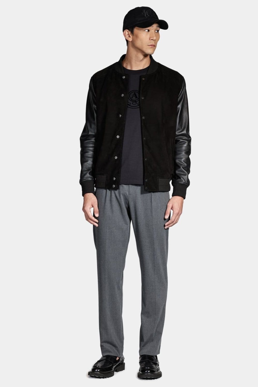 Vista 2 Jaqueta Aramis Bomber Couro Special Edition Aramis preto