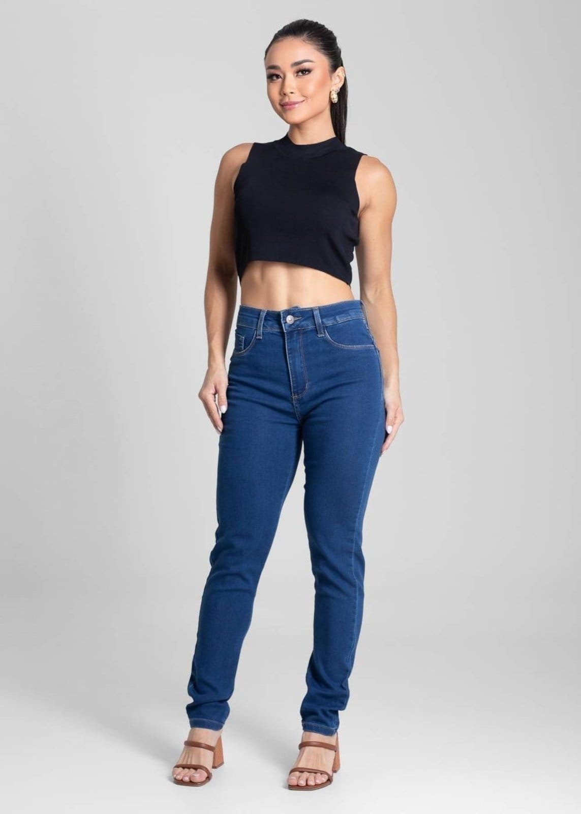 Vista 2 Calça Jeans Sawary Push Up - 282125 Sawary azul