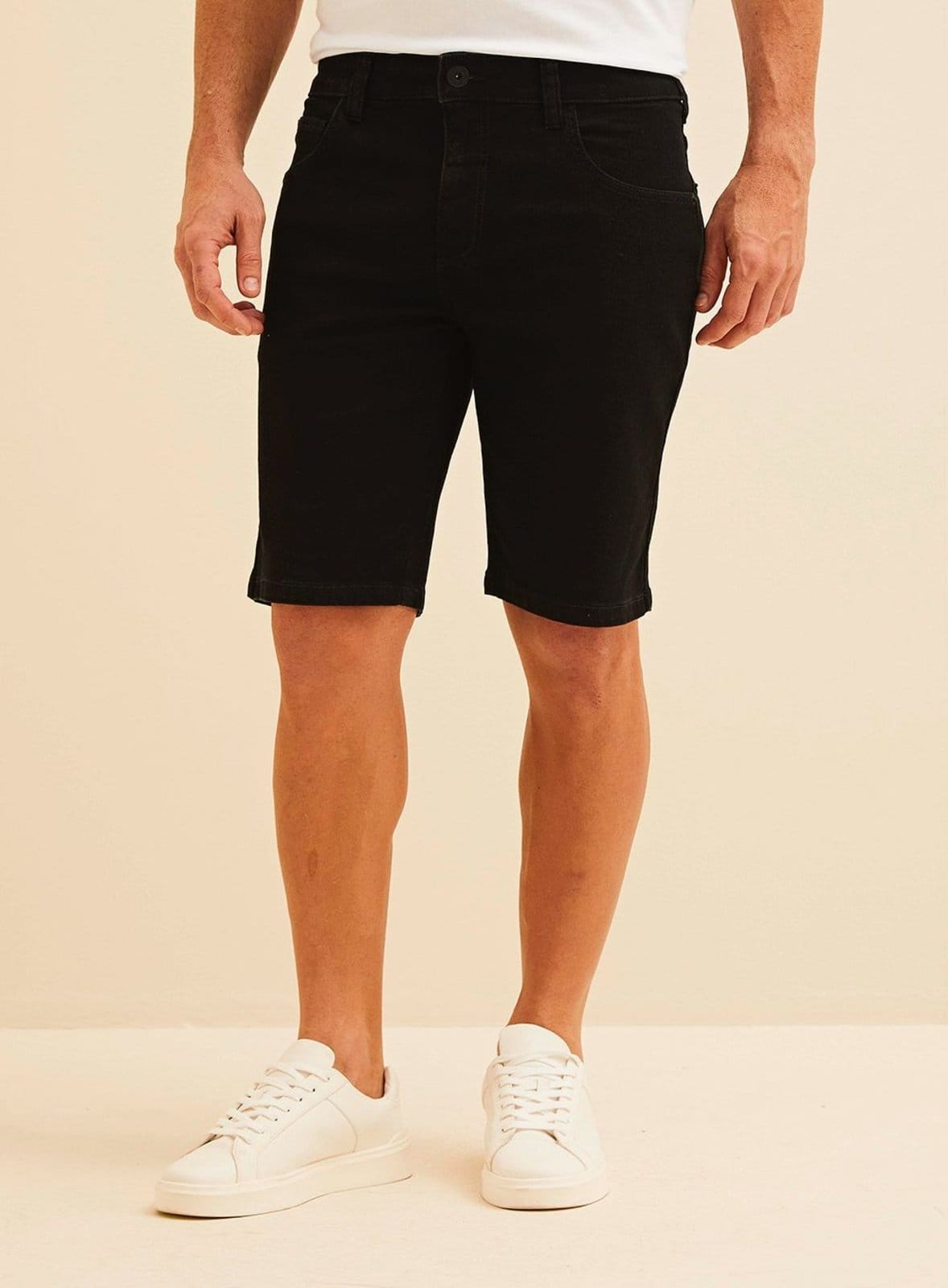 Bermuda Jeans Paul Slim Forum Indigo Preto