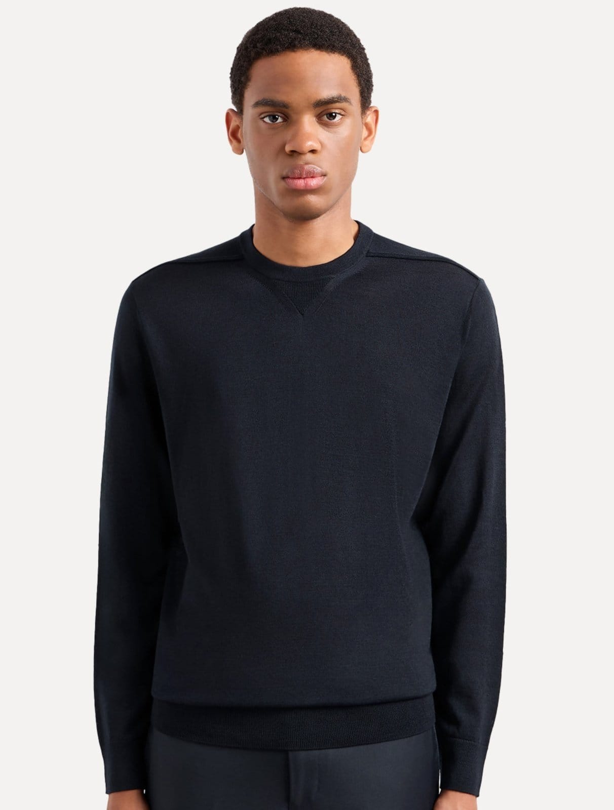 Suéter Empório Armani Masculino Crewneck Lyocell Essential