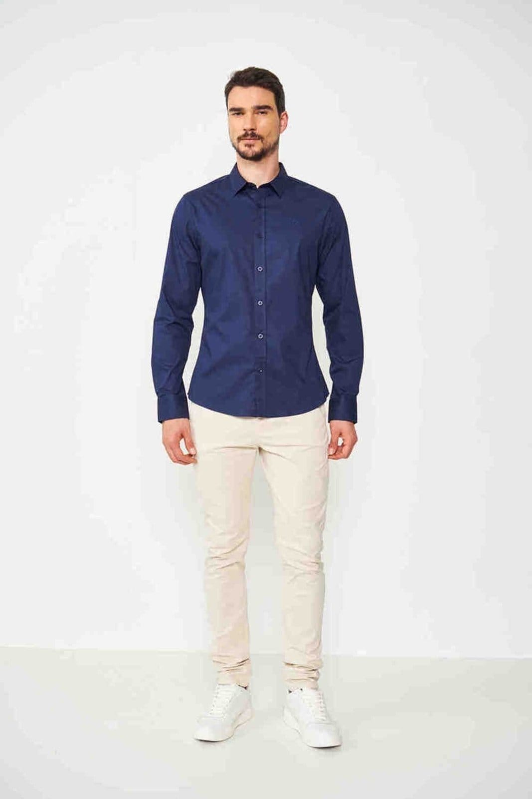 Vista principal Camisa Fit Básica Colcci Darkness Colcci azul