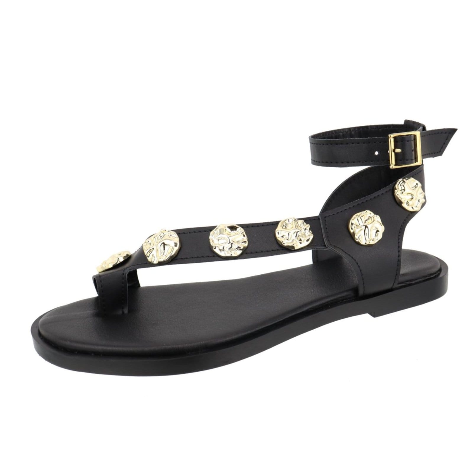 Rasteira Sandália Feminina Metais Delicada Lançamento Preta