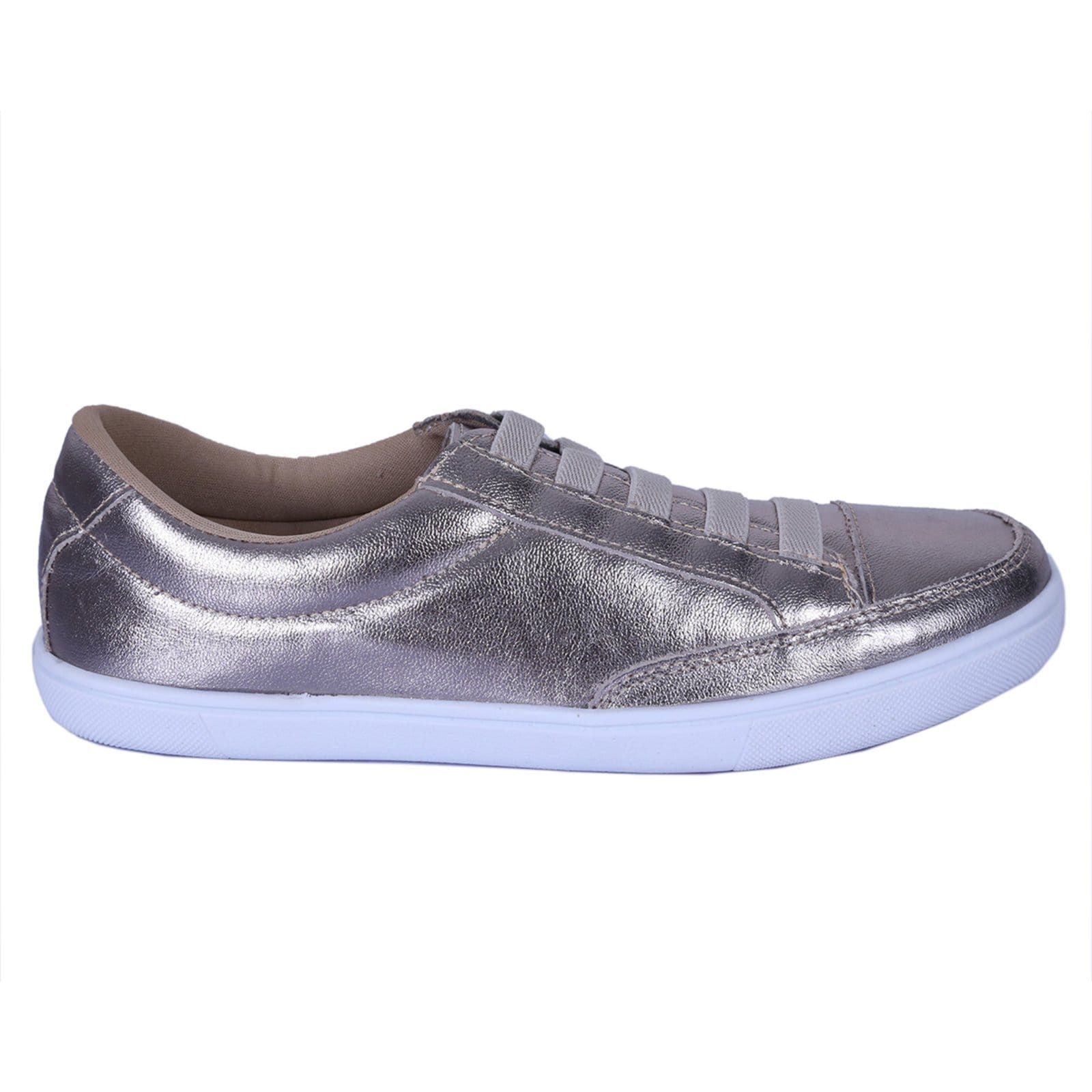 Vista 2 Tênis Feminino em Couro Legítimo Ouro Light Elástico ROMEU E JULIETA SHOES dourado/ouro velho