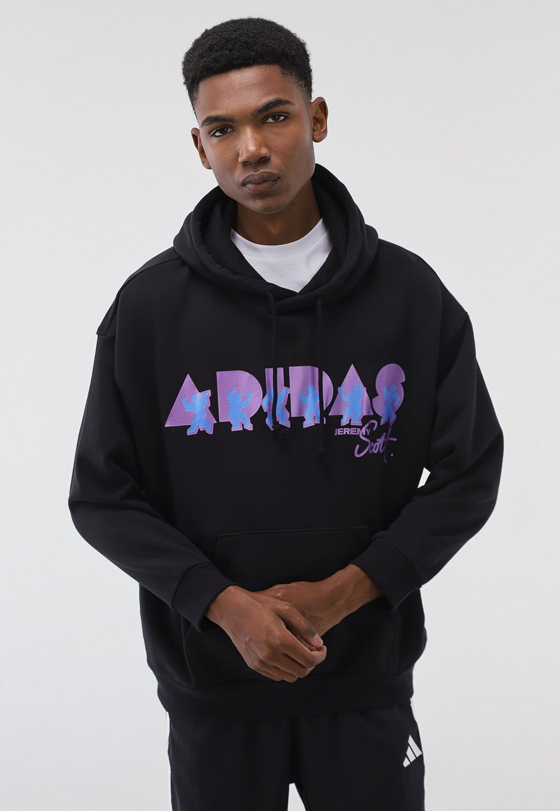 Vista principal Blusa de Moletom Fechada adidas Originals Pride Jeremy Scott Preta adidas Originals preto