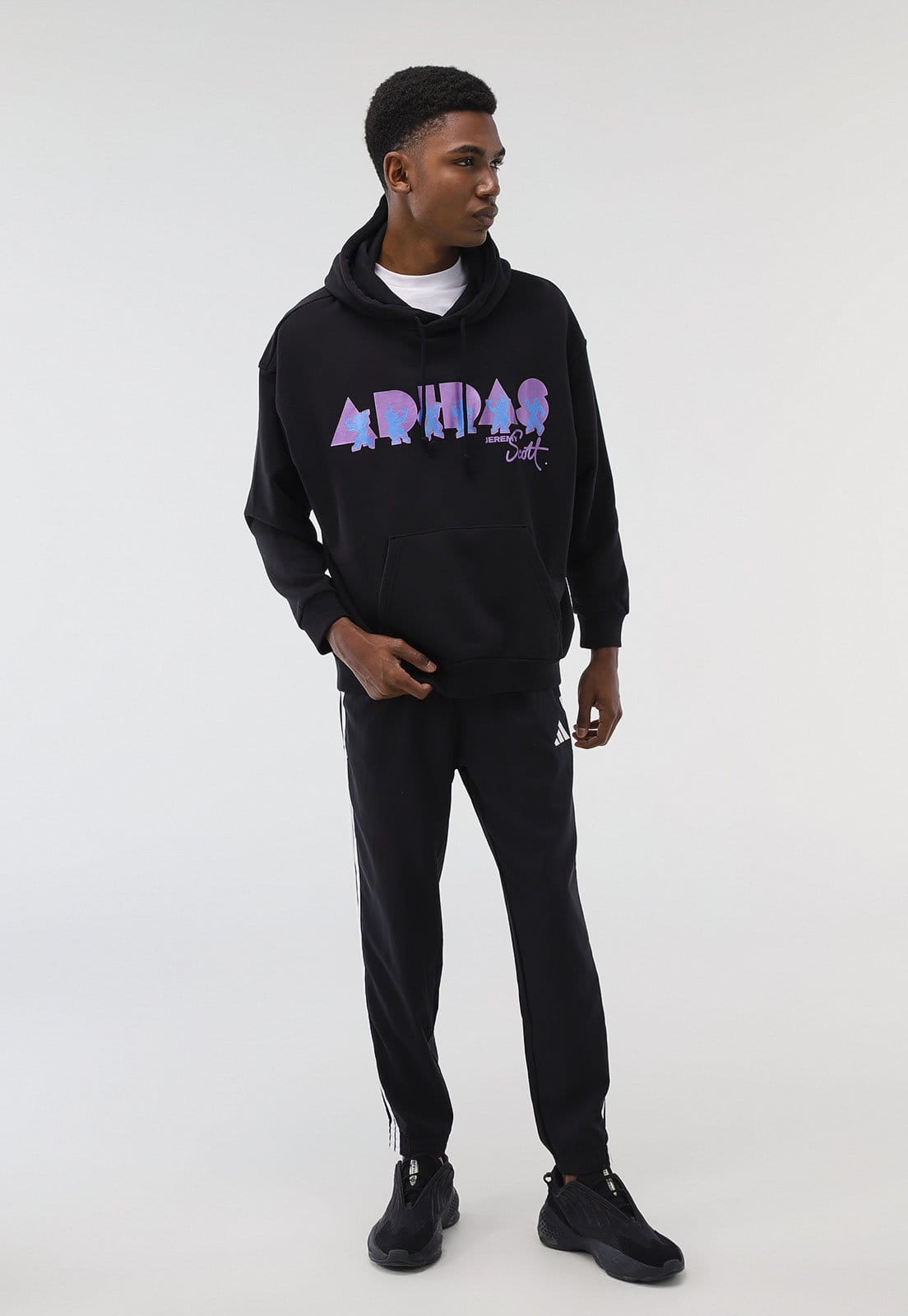 Vista 2 Blusa de Moletom Fechada adidas Originals Pride Jeremy Scott Preta adidas Originals preto