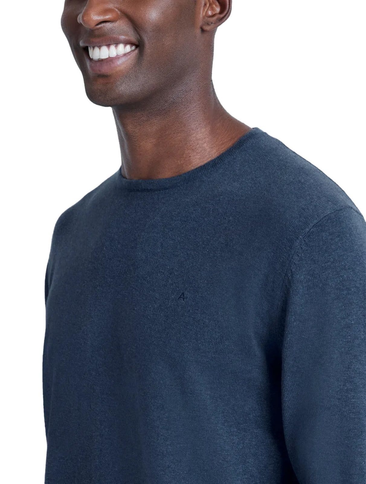 Vista 2 Suéter Aramis Masculino Tricot Crewneck Escuro Aramis azul