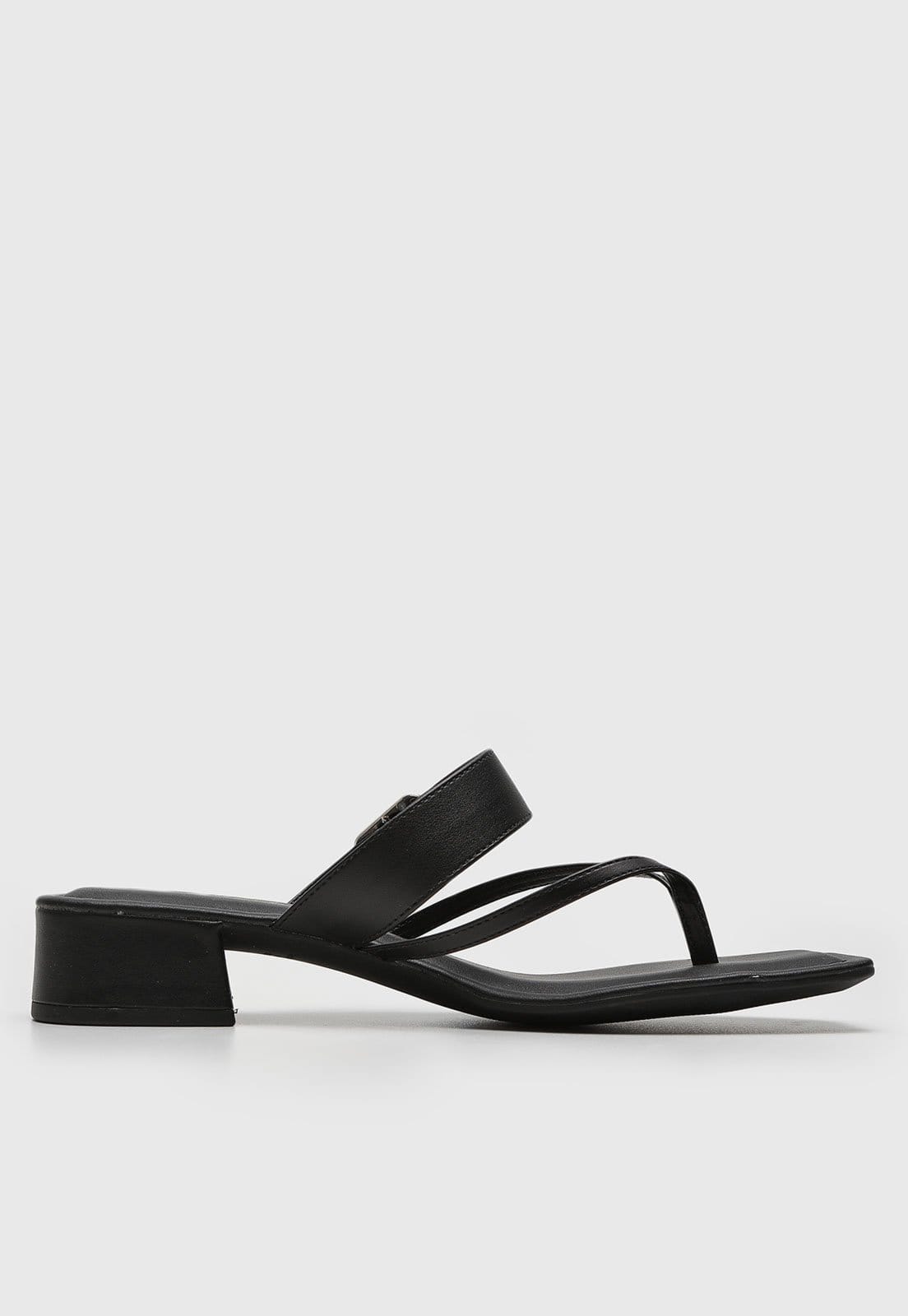 Vista 2 Tamanco cê Baixo Tira de dedo BEBECÊ preto