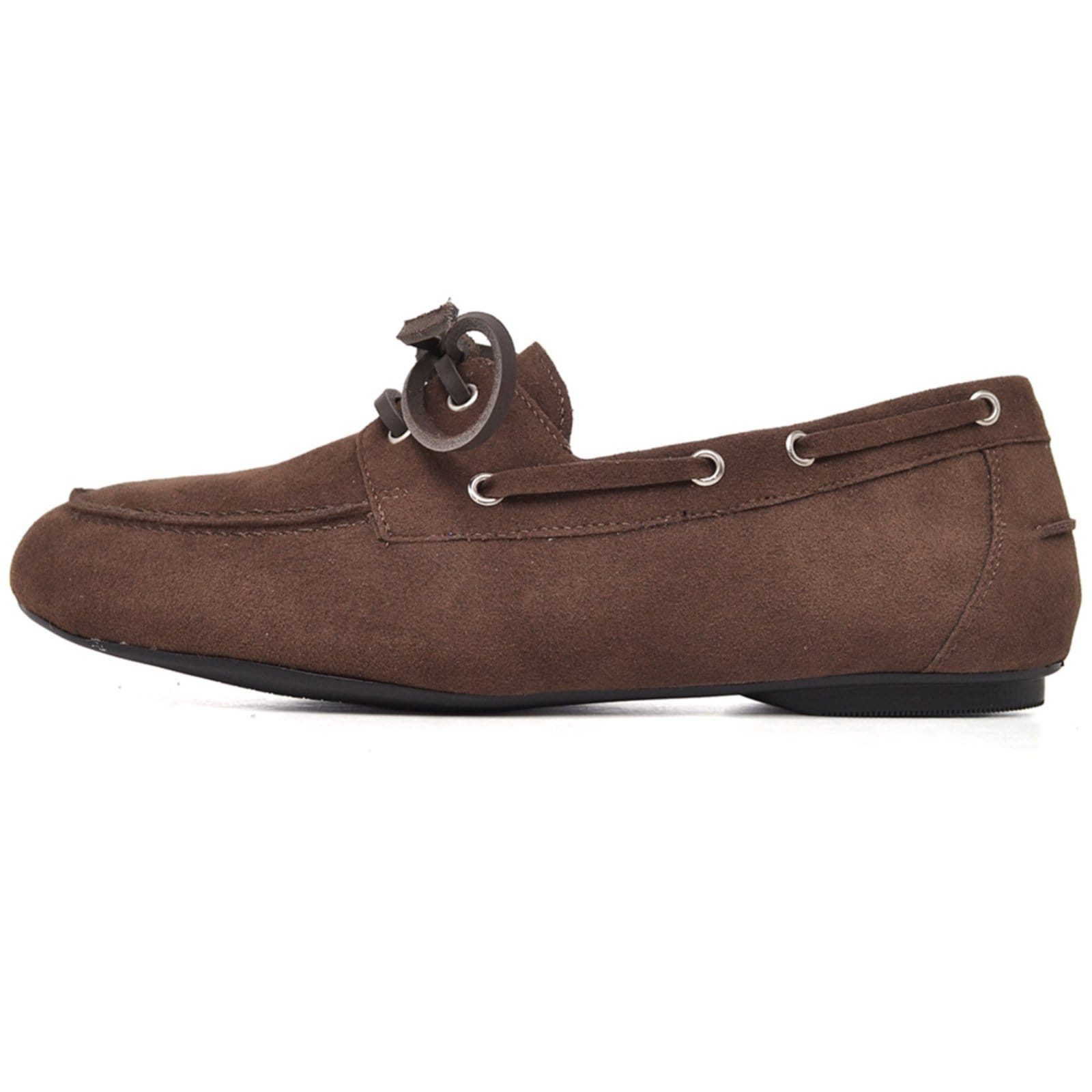 Vista 2 Sapato Mocassim Detalhes Em Tiras Feminino 1418DB DUBUY marrom