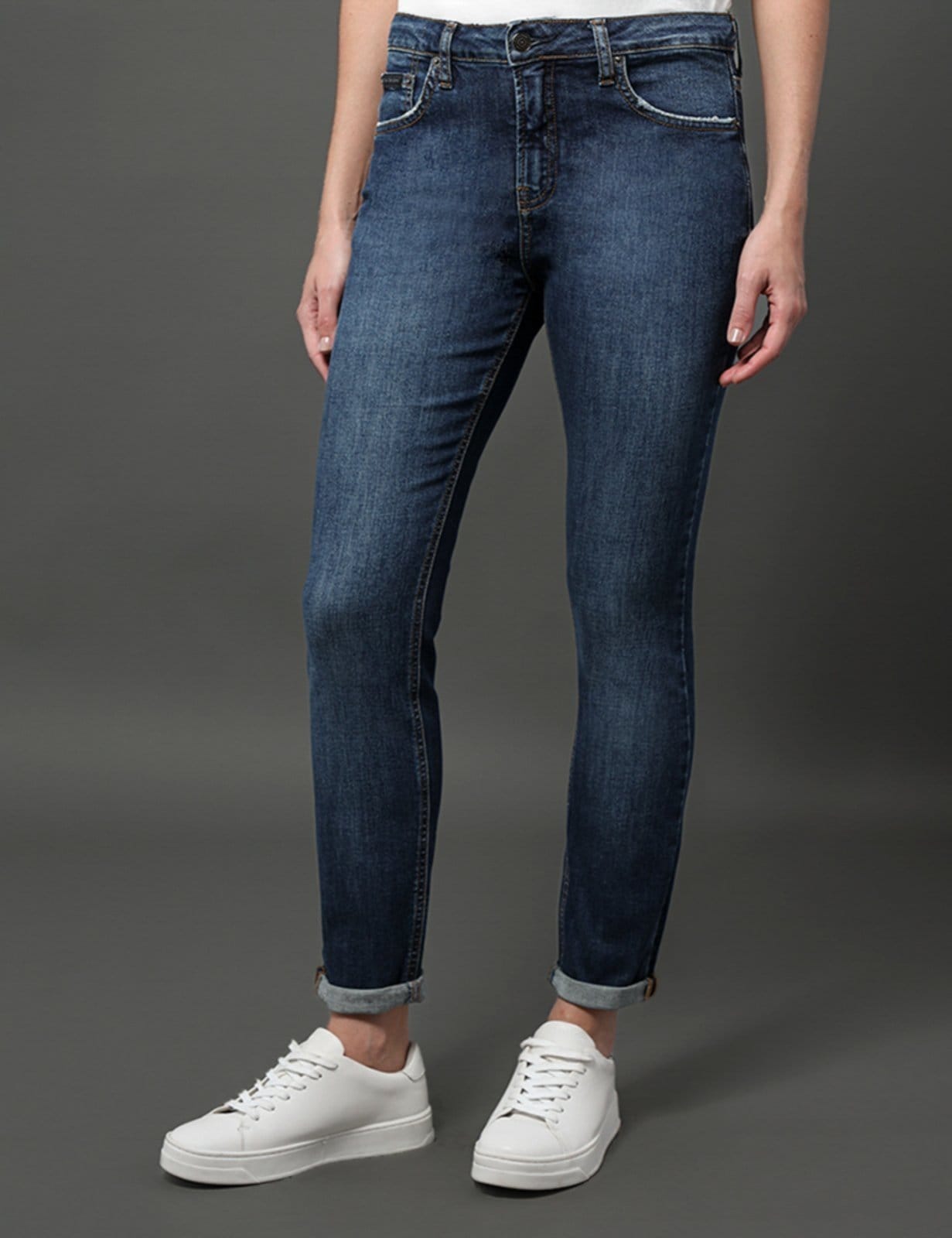 Calça Jeans Feminina New Skinny 5 Pockets Calvin Klein Jeans - Marinho