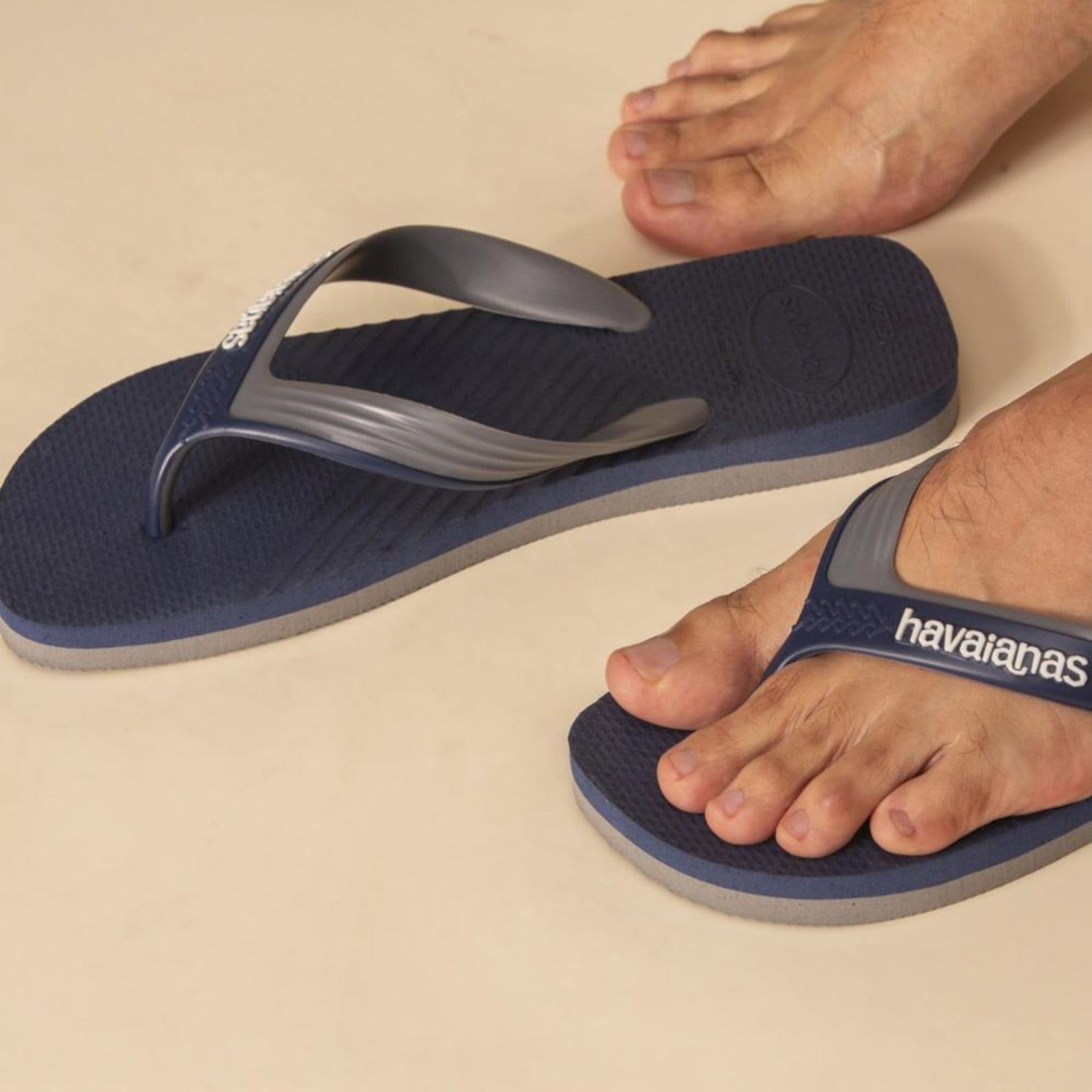 Chinelo Masculino Havaianas Dual Azul Escuro Incolor - 2