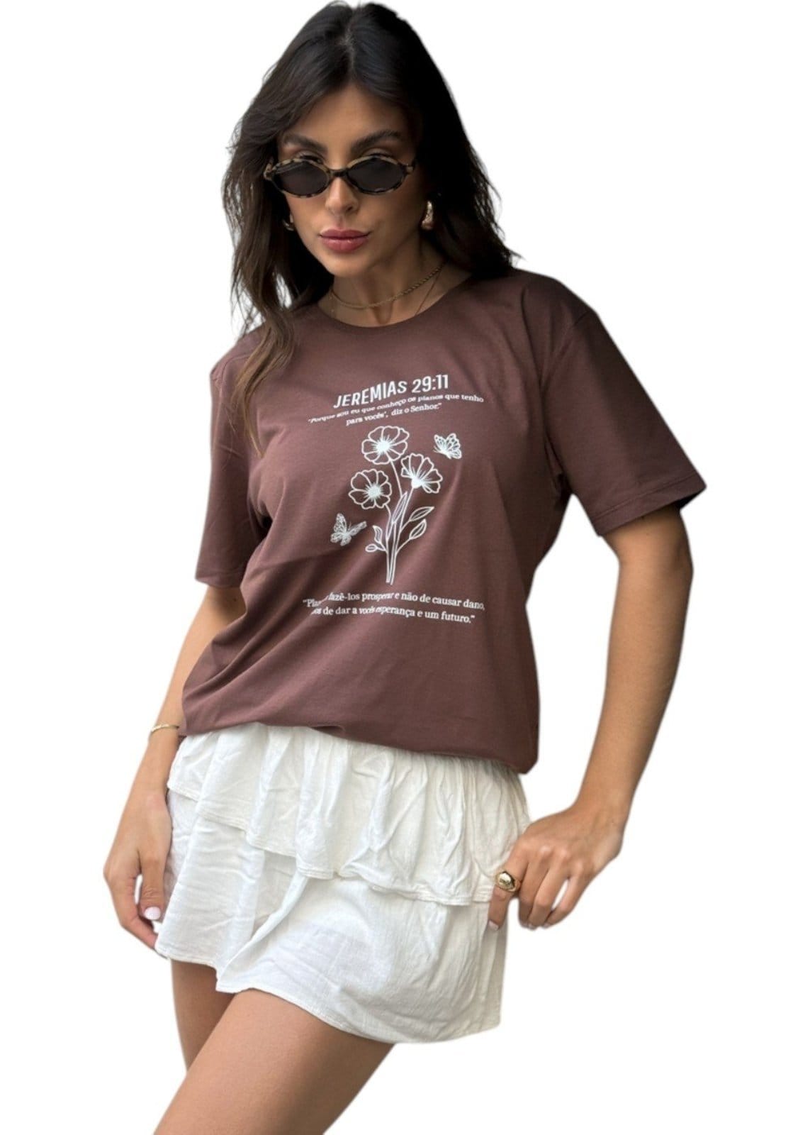 Camiseta Feminina Cianitas Escuro Estampa Jeremias