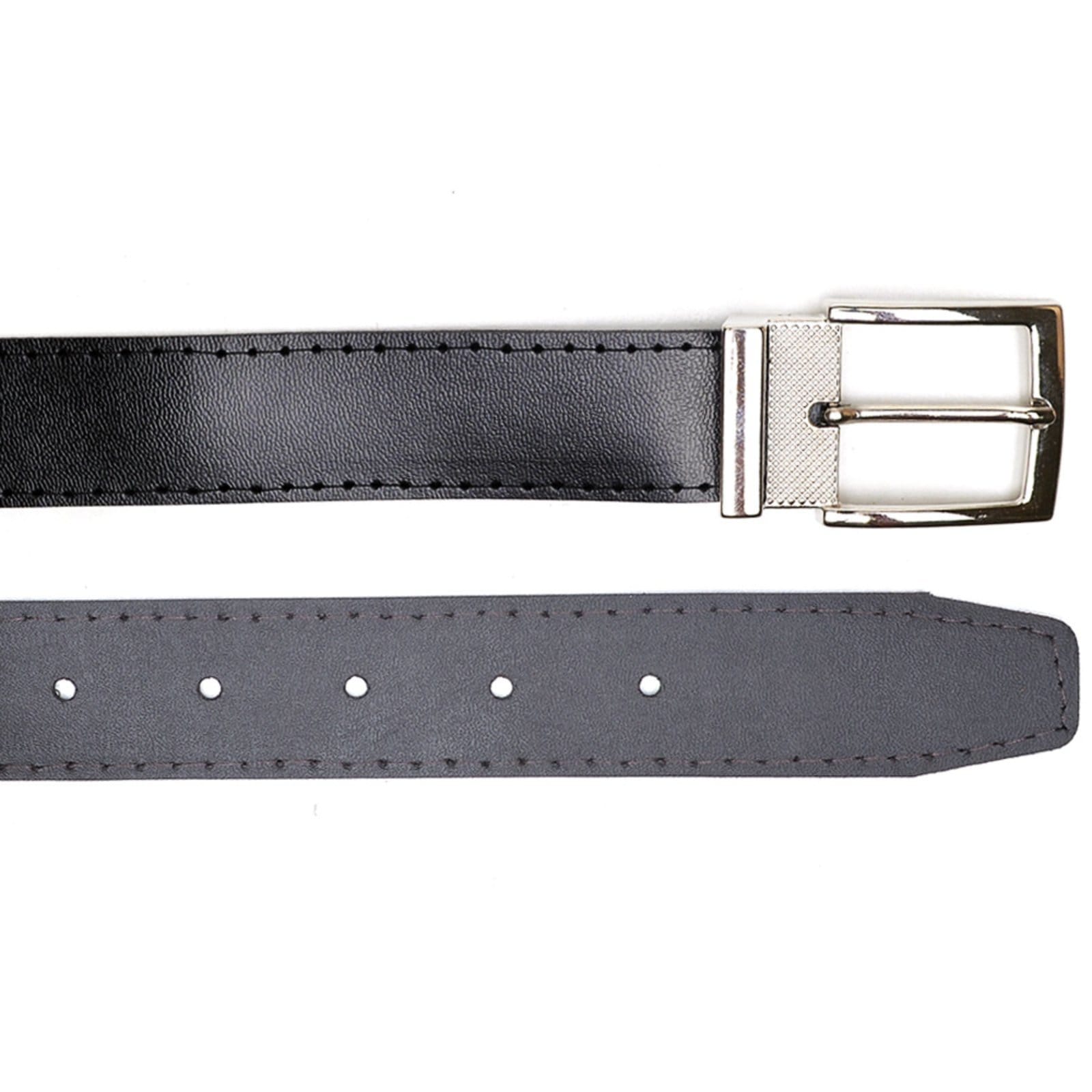 Kit 2 Cinto Social Masculino Dupla Face Café - 2