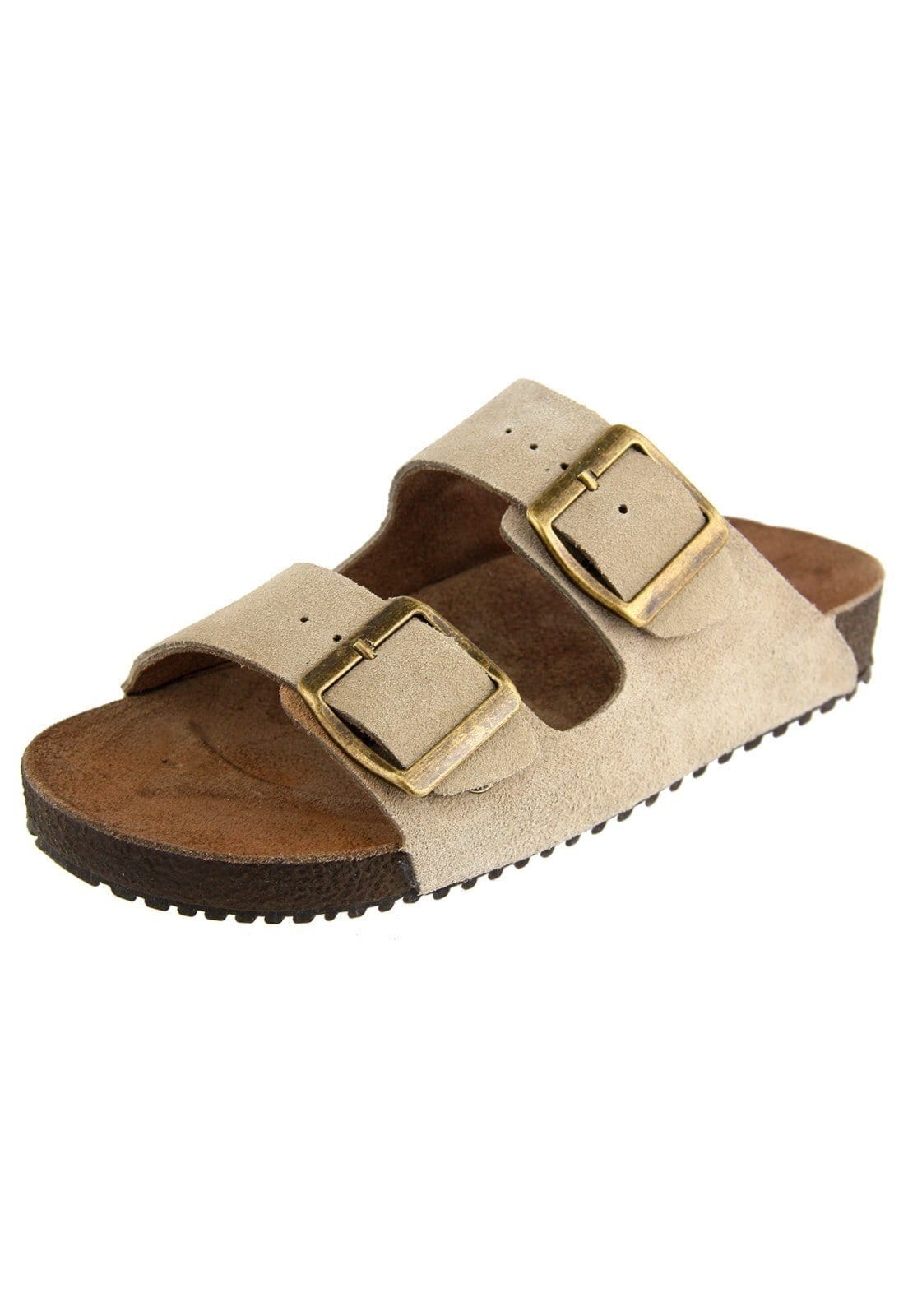 Infantil - Papete Sandália em Couro Acolchoada Maria Paula Creme