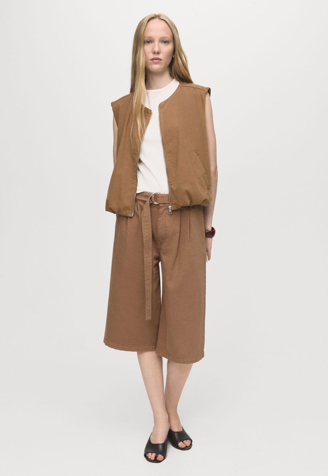 Vista 2 Colete Feminino Mango Doris Mango marrom