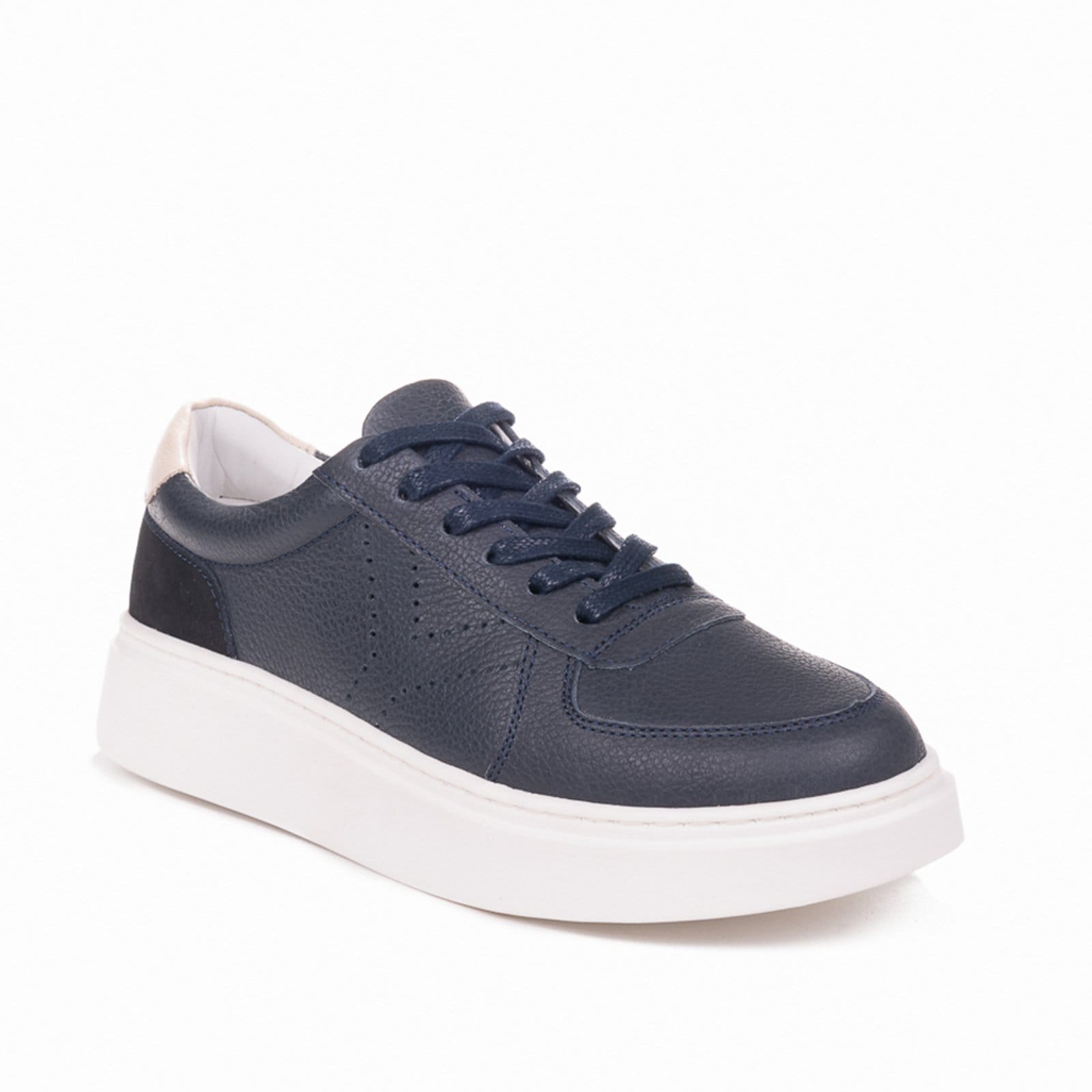 Tênis MY.NA Y4 Couro Legítimo com detalhes em Off White