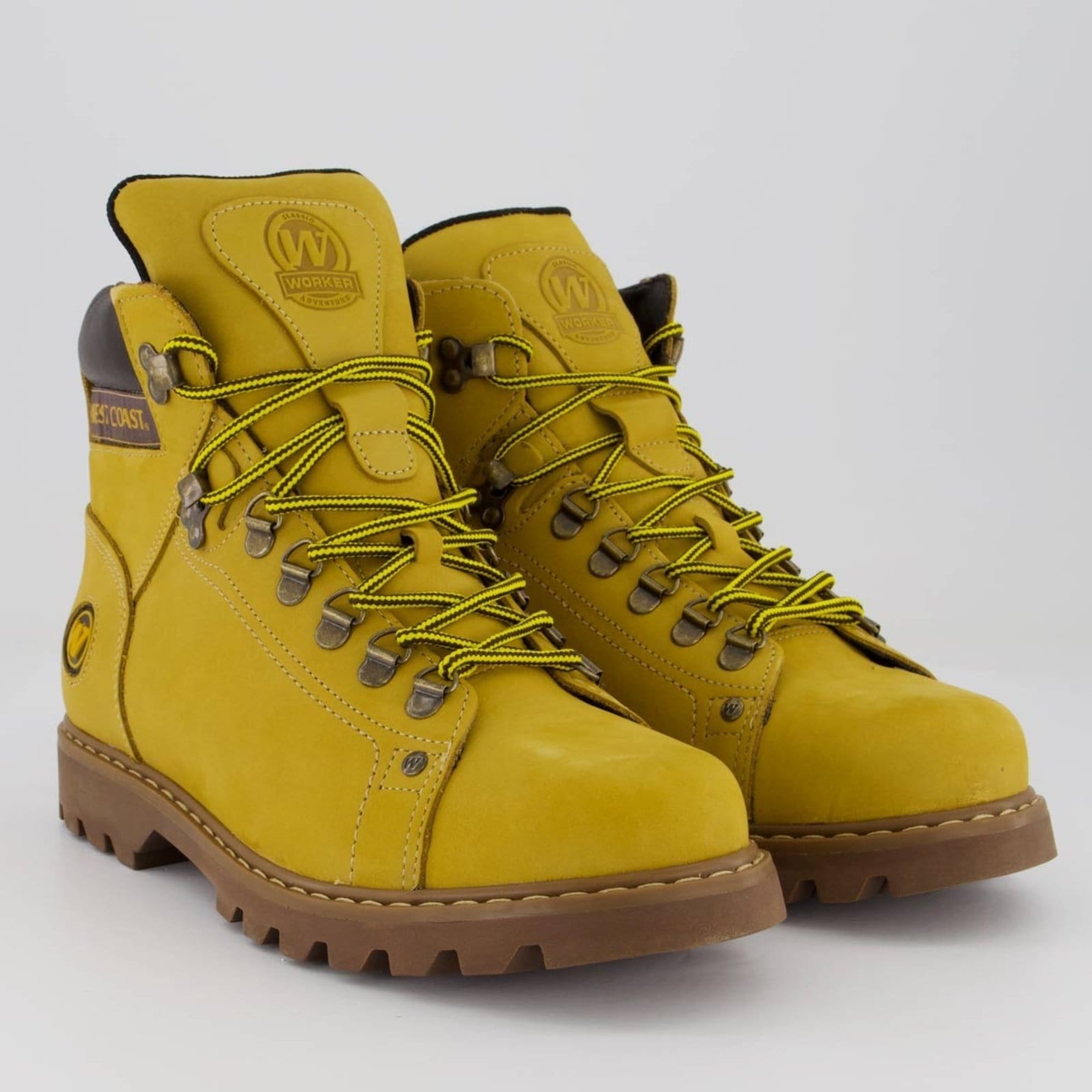 Vista 2 Bota West Coast Worker Classic Caramelo West Coast amarelo