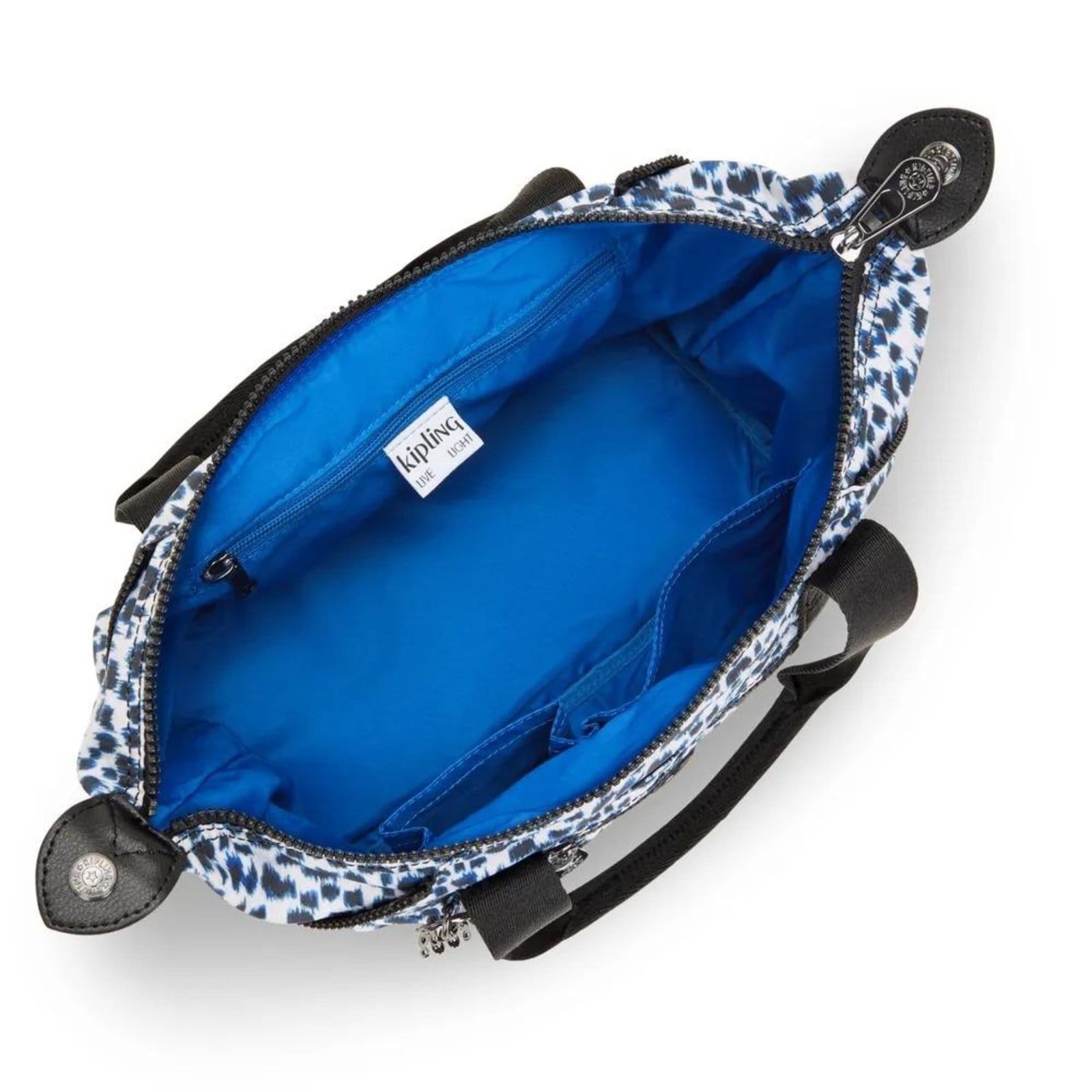 Vista 2 Bolsa Kipling Art Mini Curious Leopard Kipling branco leopard