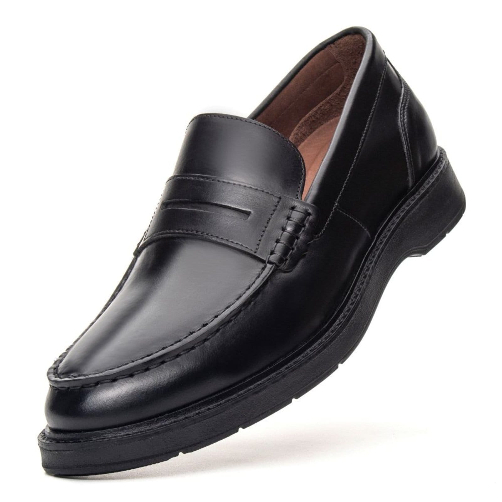 Vista 2 Mocassim Casual Jacometti Trentino Couro Jacometti preto