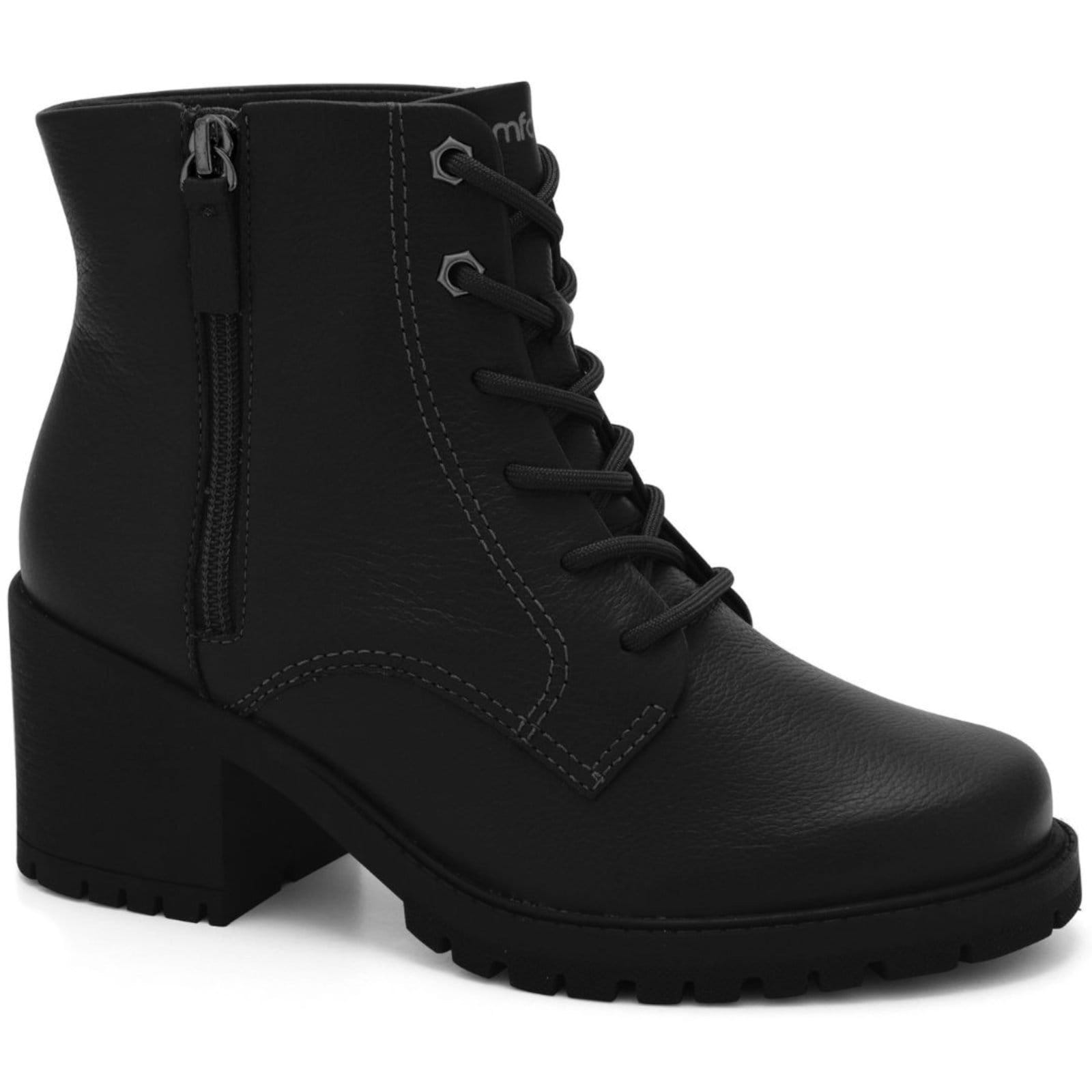 Bota Feminina Coturno Couro Comfortflex 2477303-2