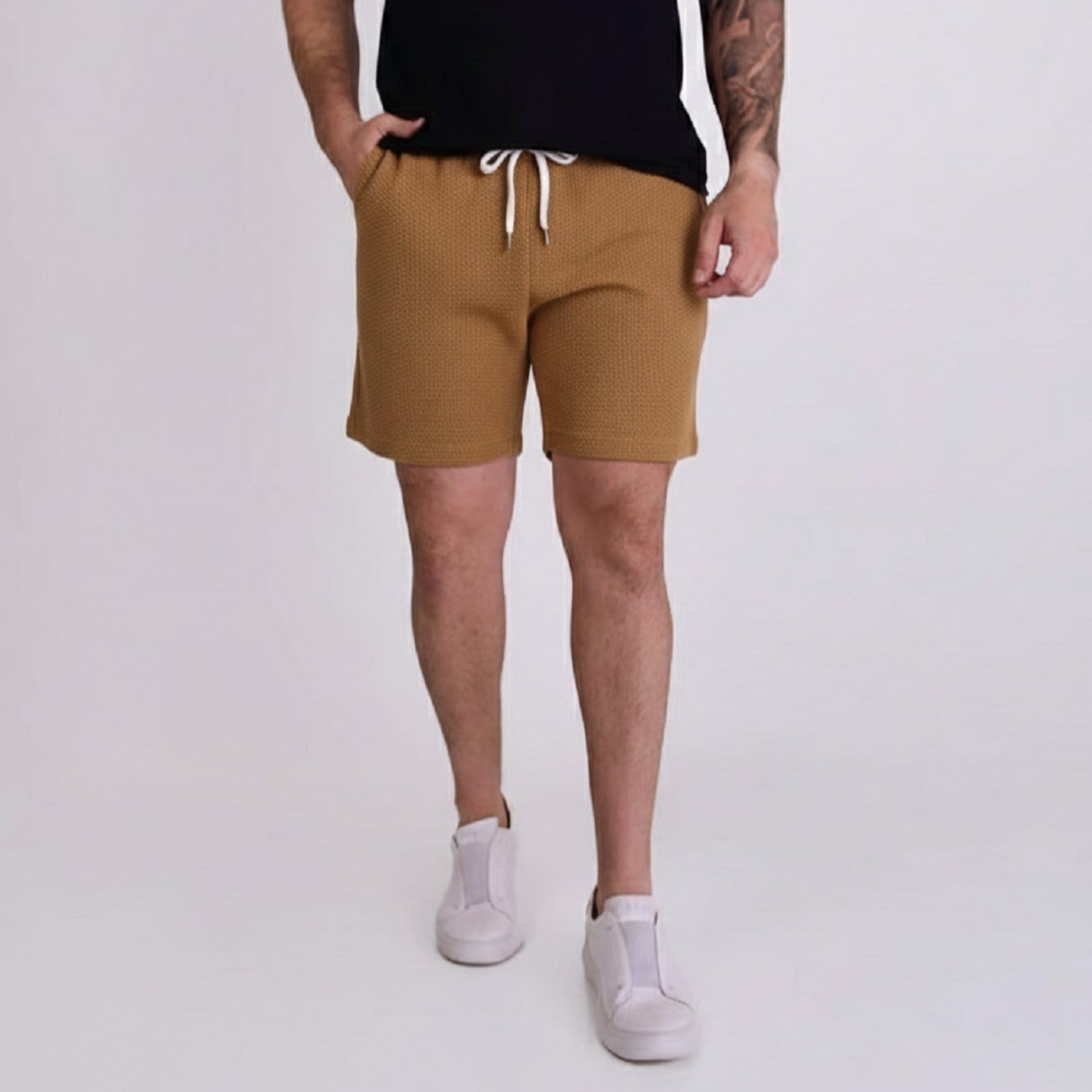 Shorts Versatiold Texture Cotton Whisky