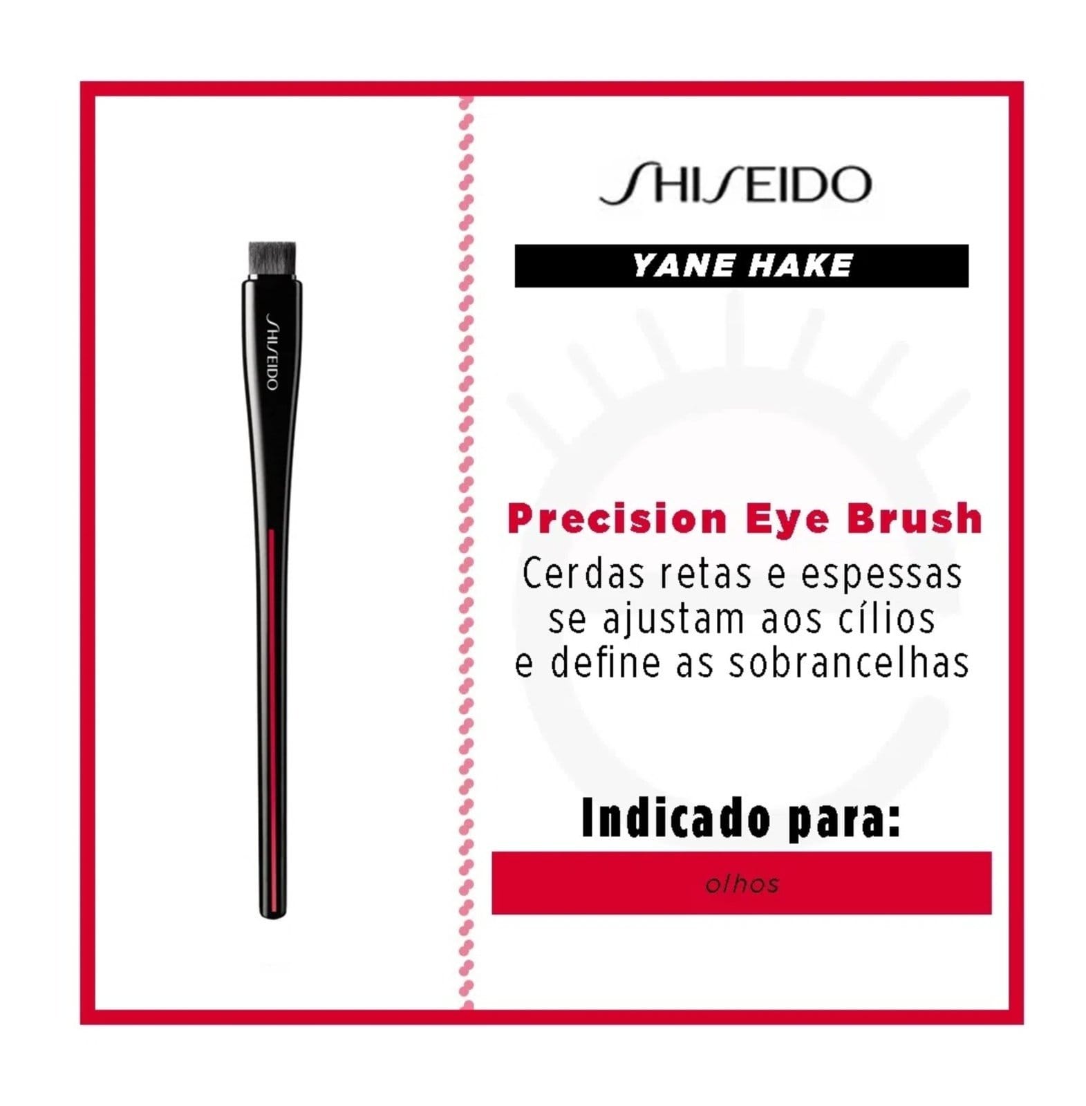 Vista 2 Pincel Para Olhos Shiseido - Yane Hake Precision Eye Brush - 1 Un Shiseido unico