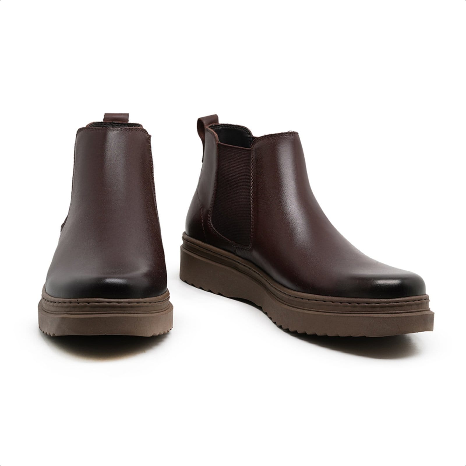 Vista 2 Bota Chelsea Casual Masculina Malbork Couro Mogno 2505_21M Malbork marrom