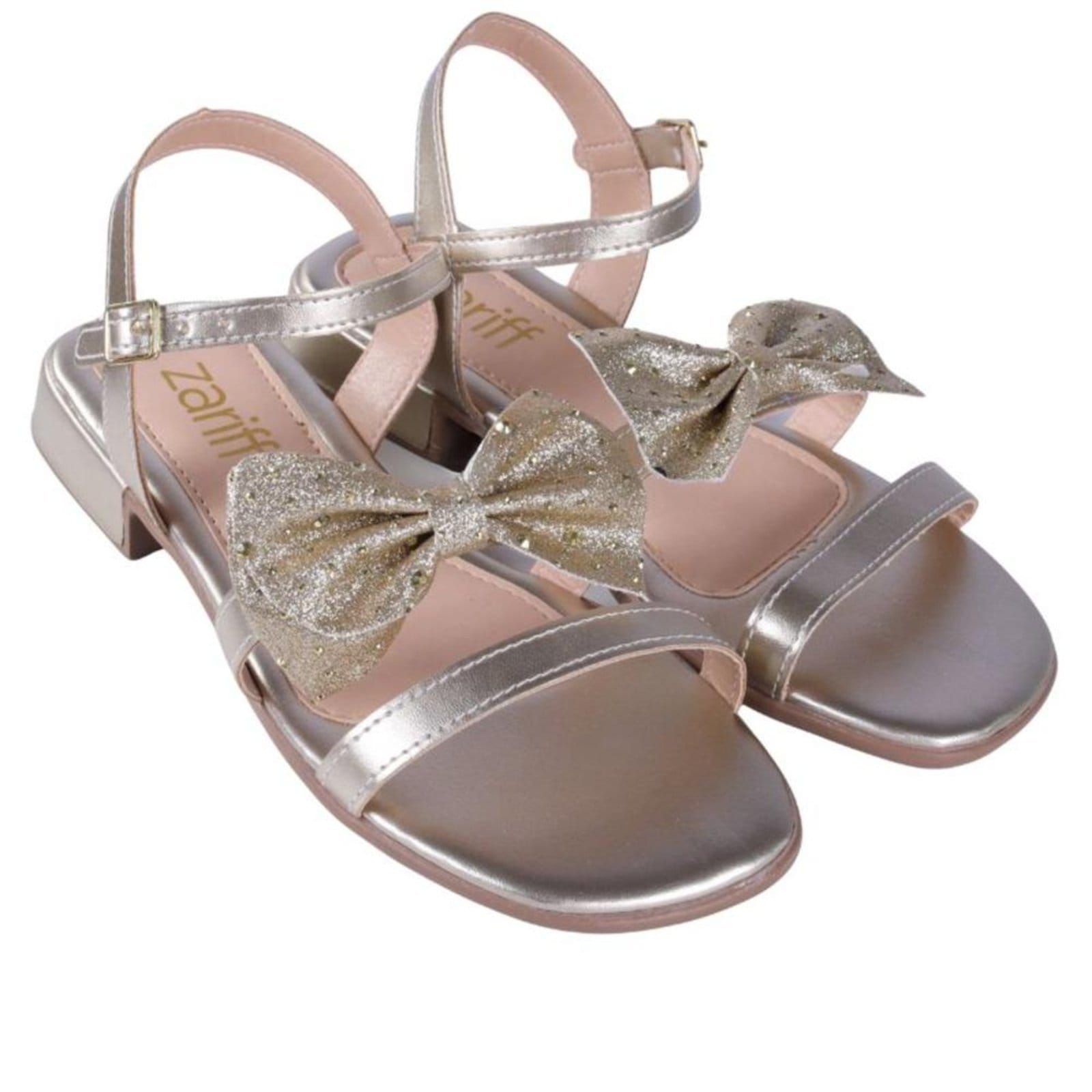 Vista 2 Infantil - Sandália Zariff Menina 309-08 Ouro Light Zariff incolor