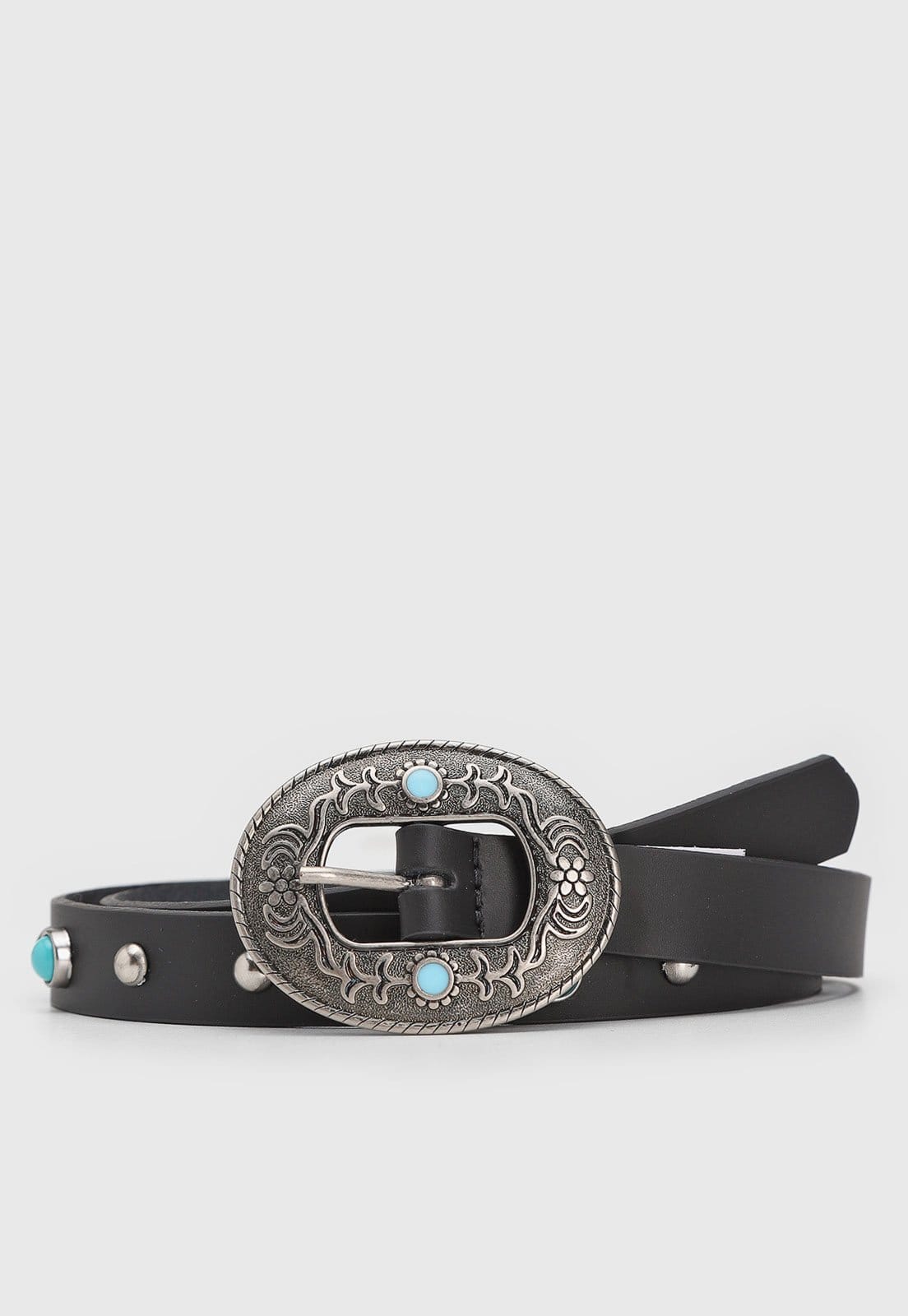 Cinto Feminino Luiza Barcelos Fivela Metal Detalhes Florais