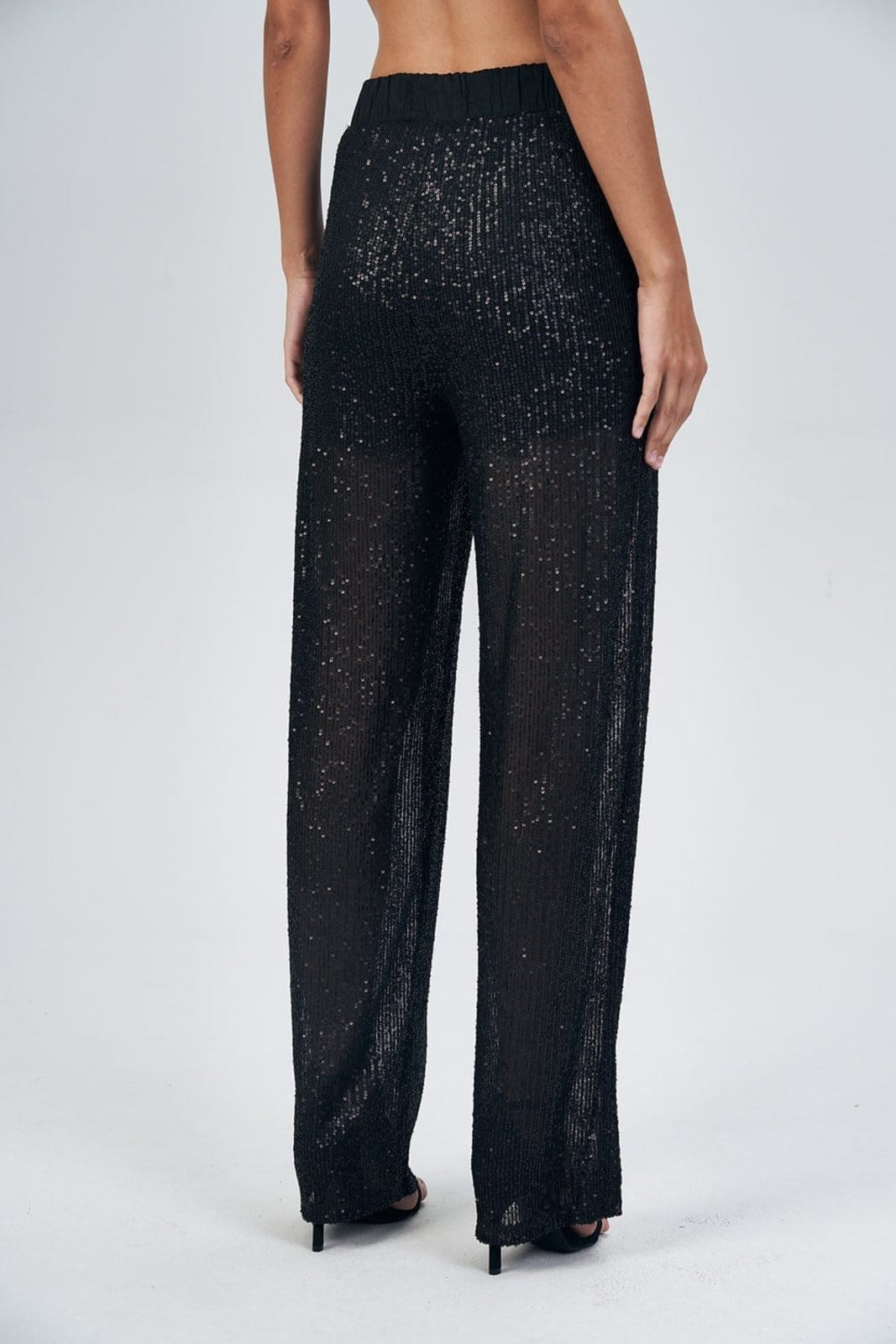 Vista 2 Calça Paetê Reta Feminina Acostamento ACT FEMININO preto