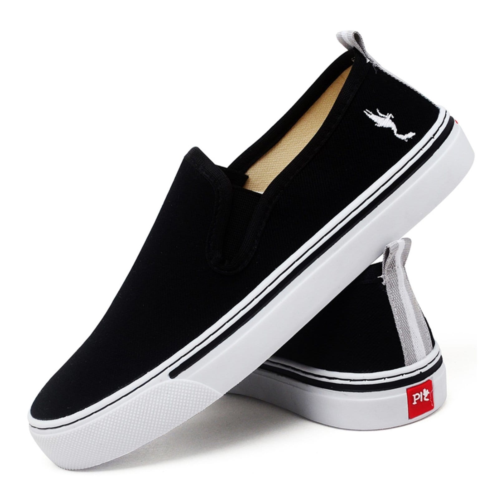 Tênis Slip On Feminino Polo Blu Preto