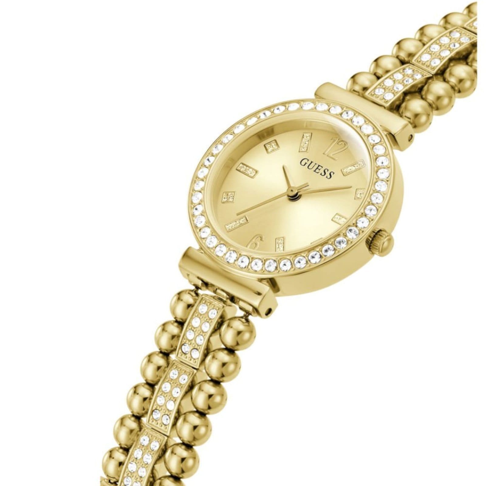 Vista 2 Relógio Guess Feminino Pulseira Bola e Cristais Guess dourado