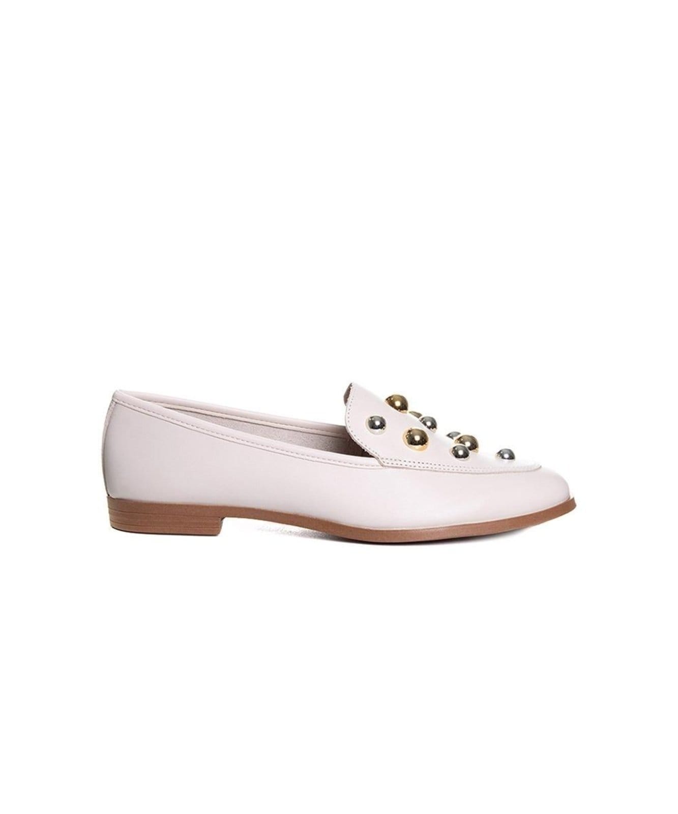 Mocassim Feminino Giulia Domna Couro Off White Incolor