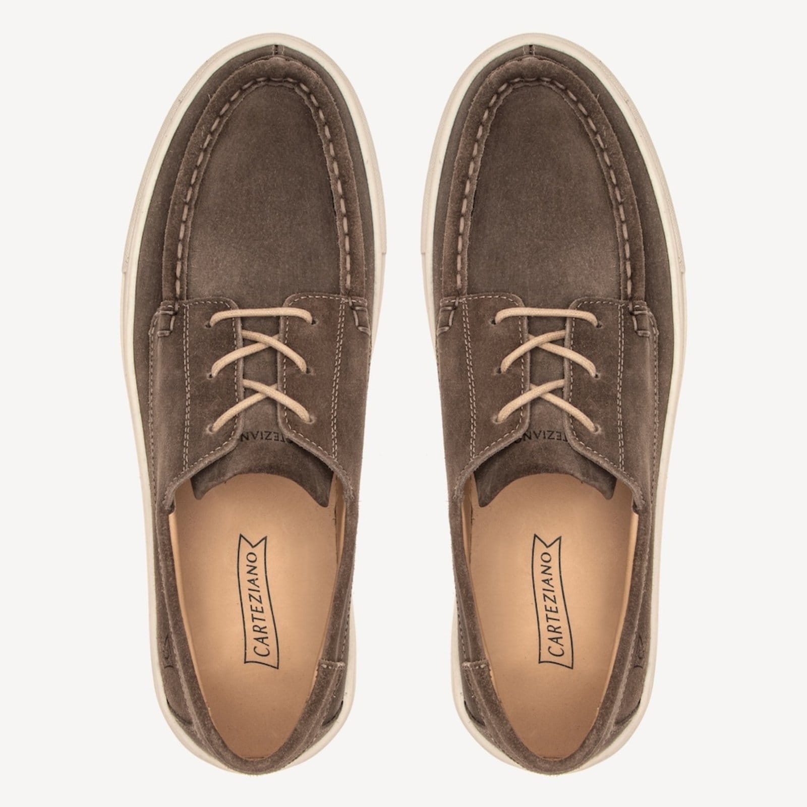 Vista 2 Dockside Masculino em Couro Mero Rato Carteziano marrom