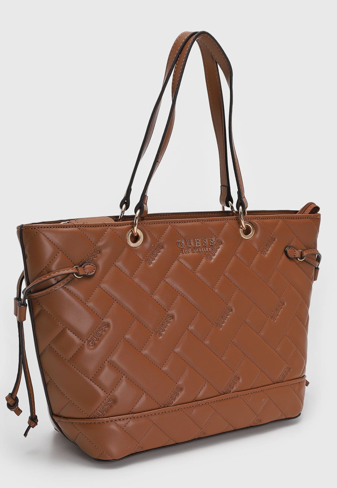 Vista 2 Bolsa Feminina Guess Matelassada Guess caramelo