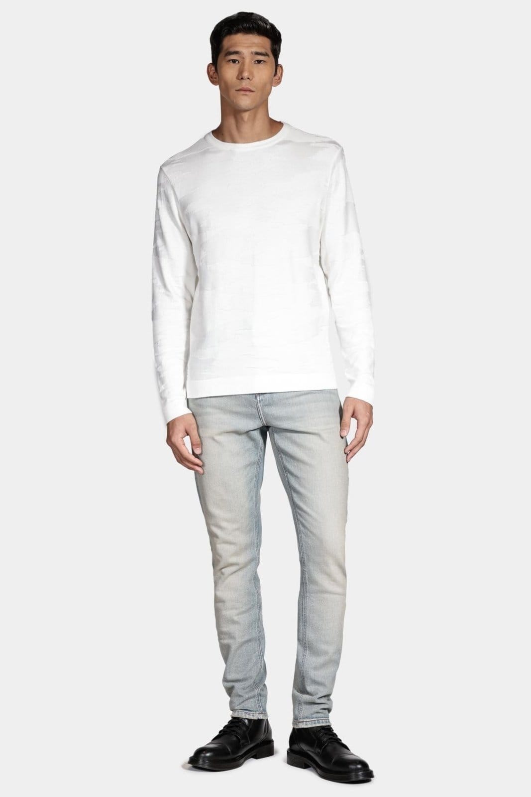 Vista 2 Tricot Aramis Manga Longa Jacquard Camuflado Off White Aramis incolor white