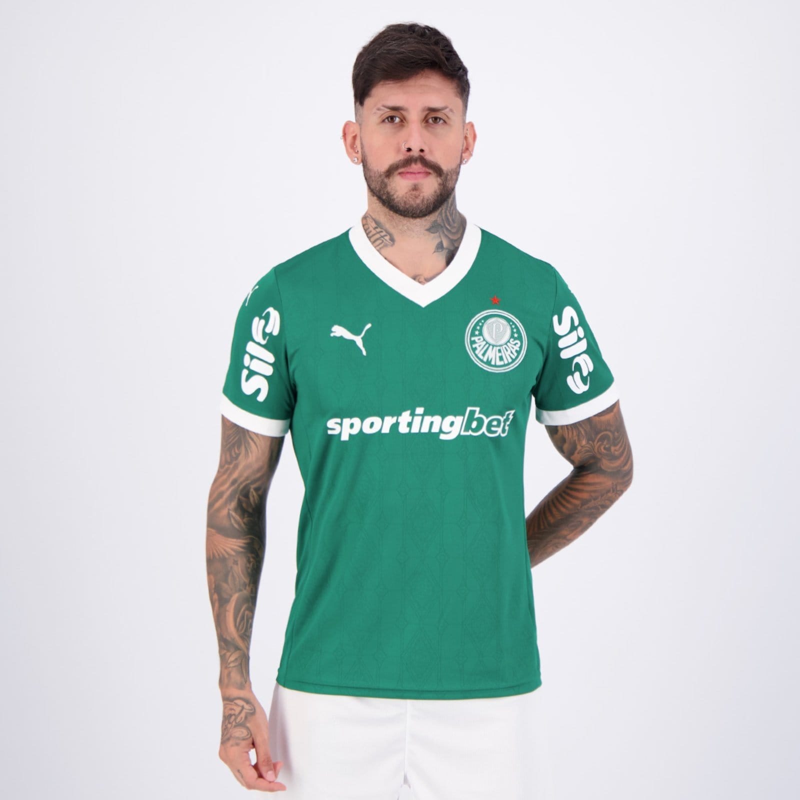 Camisa Puma Palmeiras I 2025 Com Patrocínio
