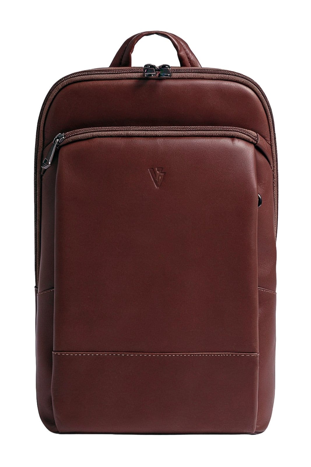 Mochila masculina slim para notebook couro italiano Otávio - Pinhão