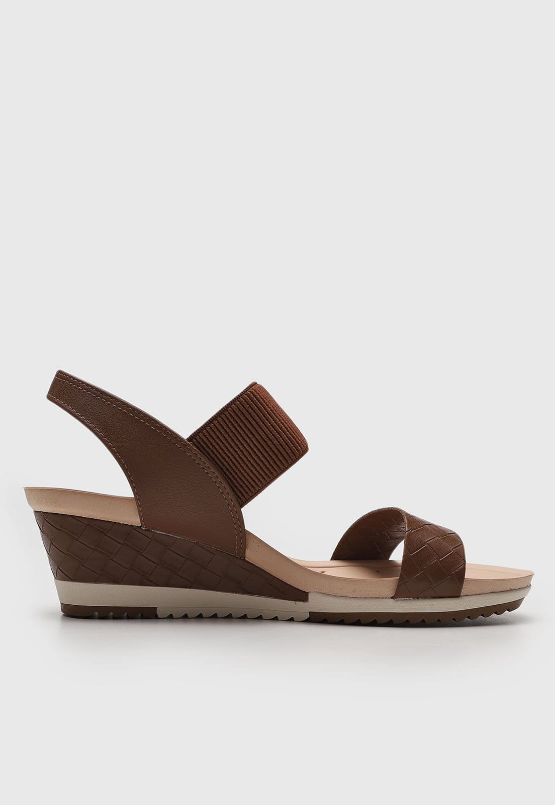 Vista 2 Sandália Anabela Modare Tira de Elastéx MODARE marrom