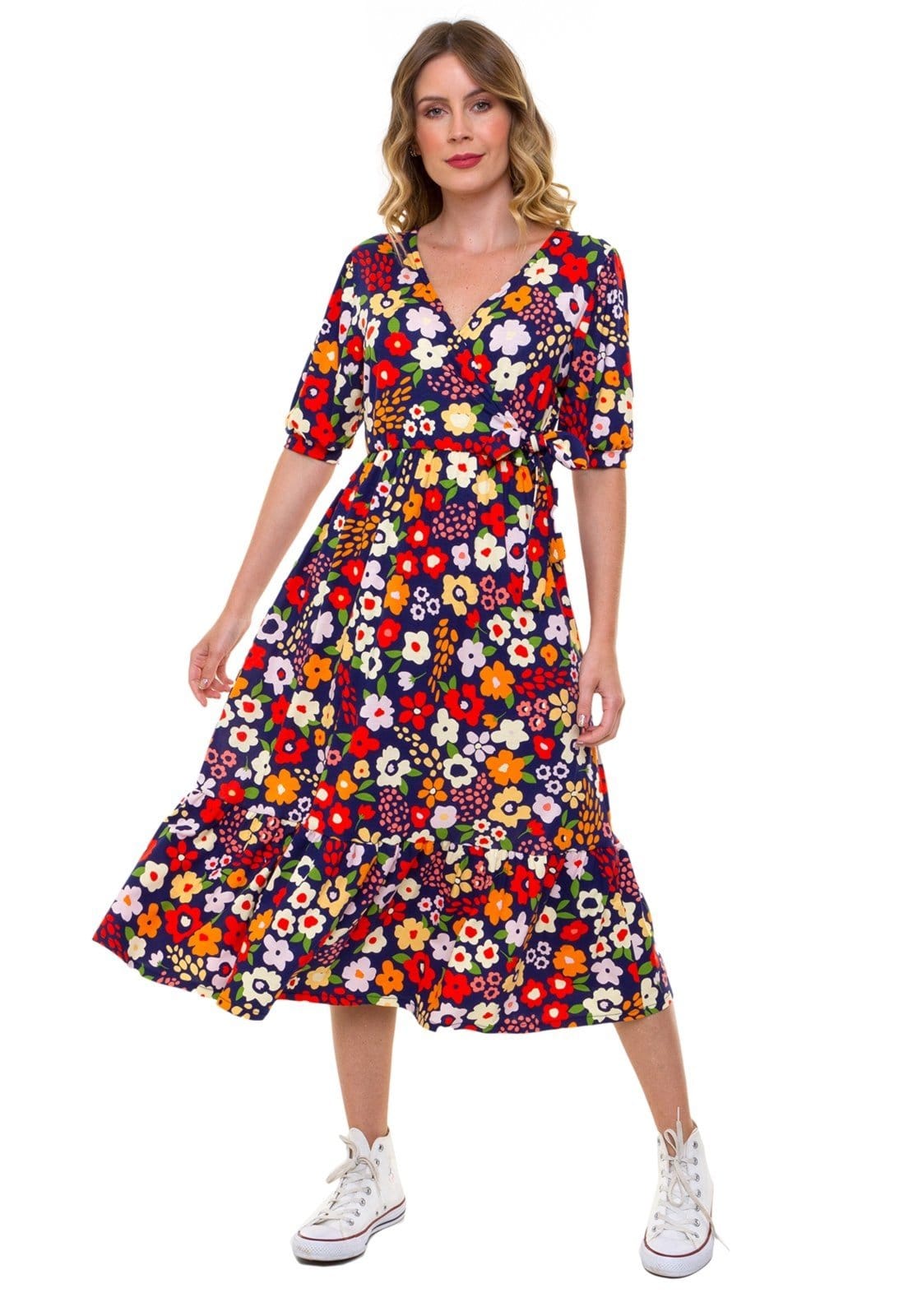 Vestido Aura Manuela Jardim Marinho