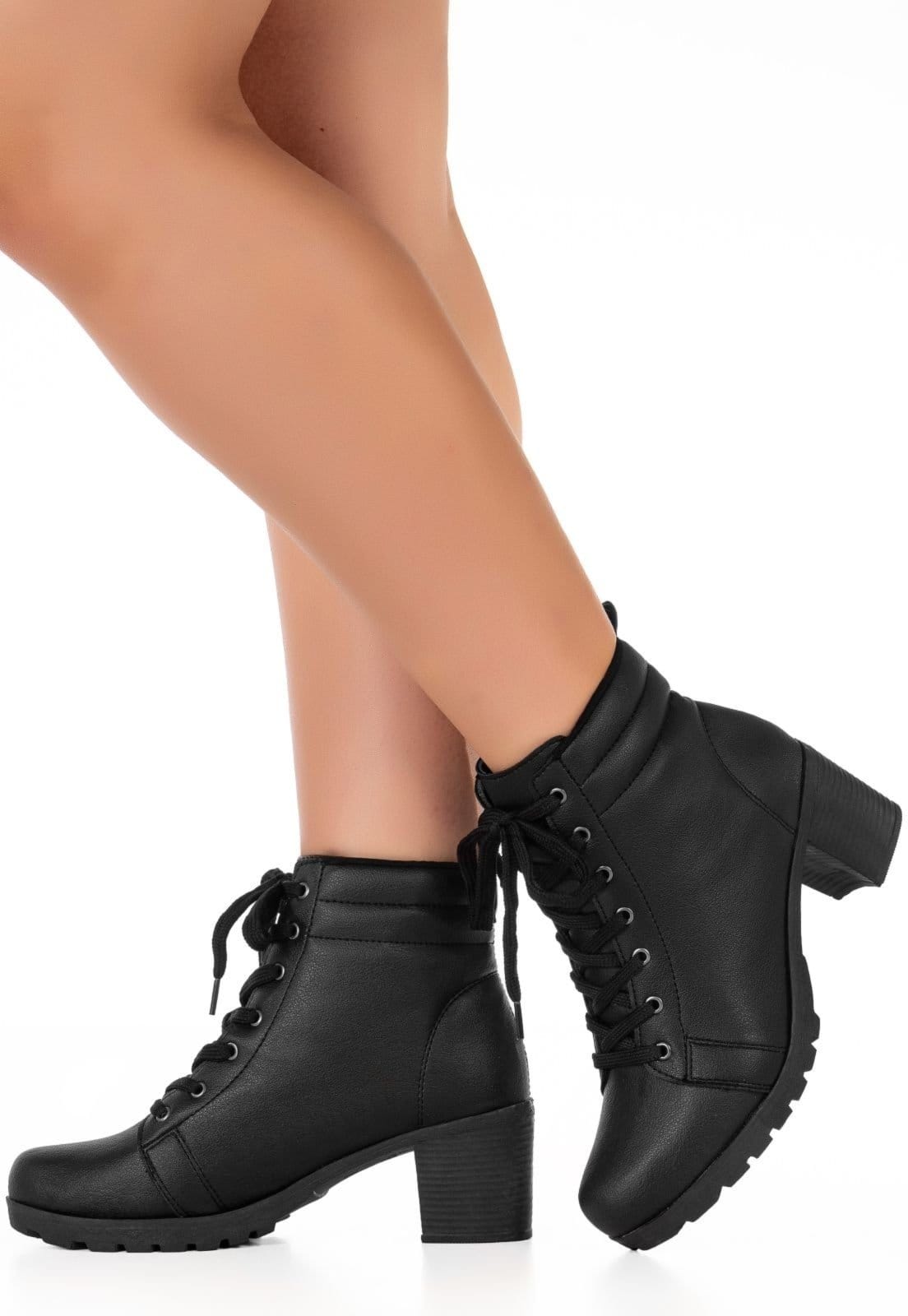 Coturno Gigil Bota Salto Grosso Baixo