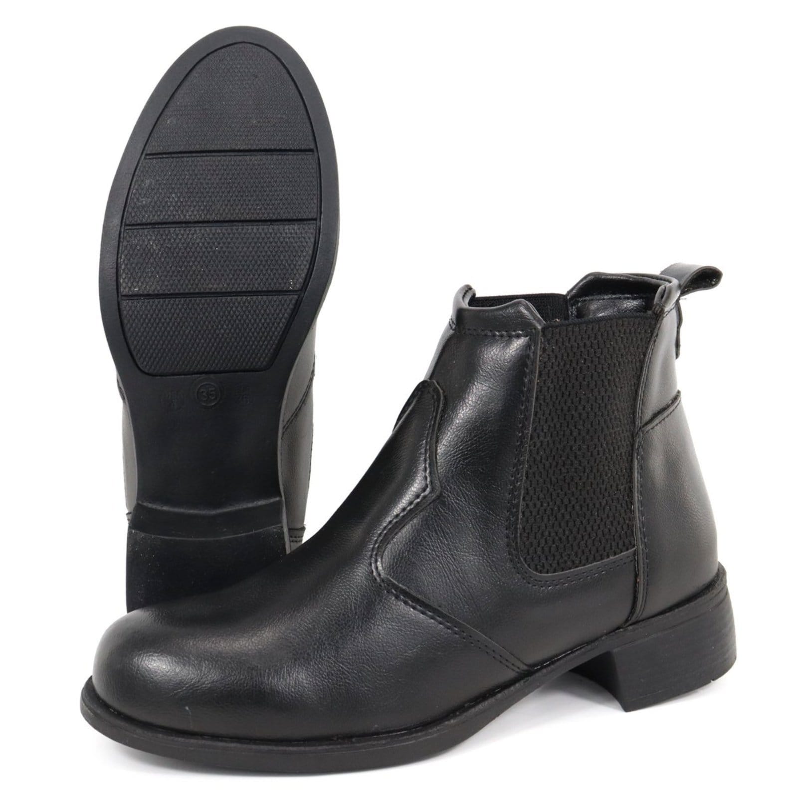 Bota Feminina Cano Curto Salto Baixo Estilo e Conforto Preta