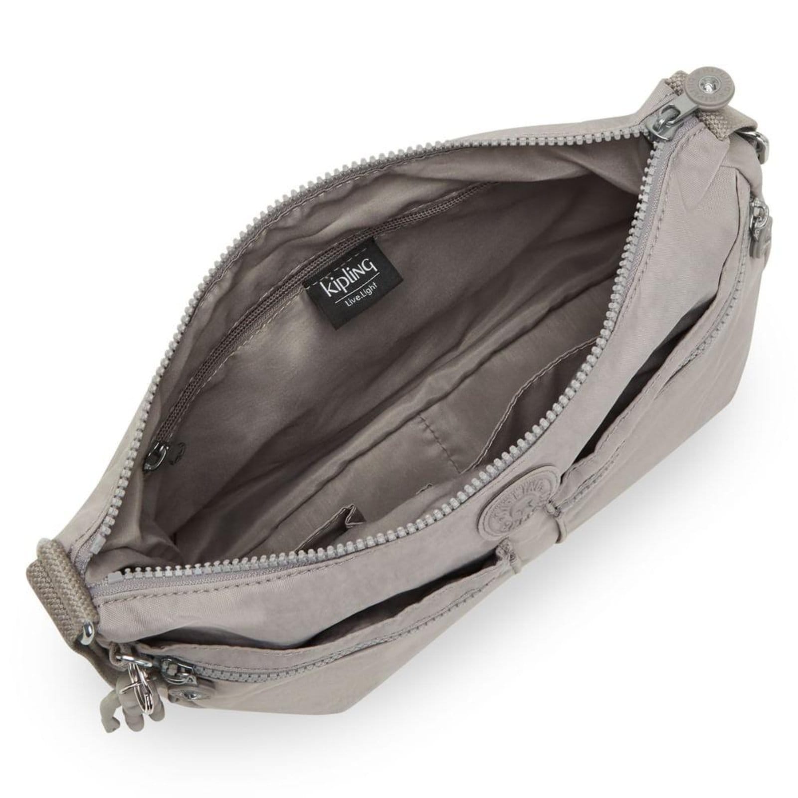 Vista 2 Bolsa Kipling Izellah Grey Gris Kipling branco grey