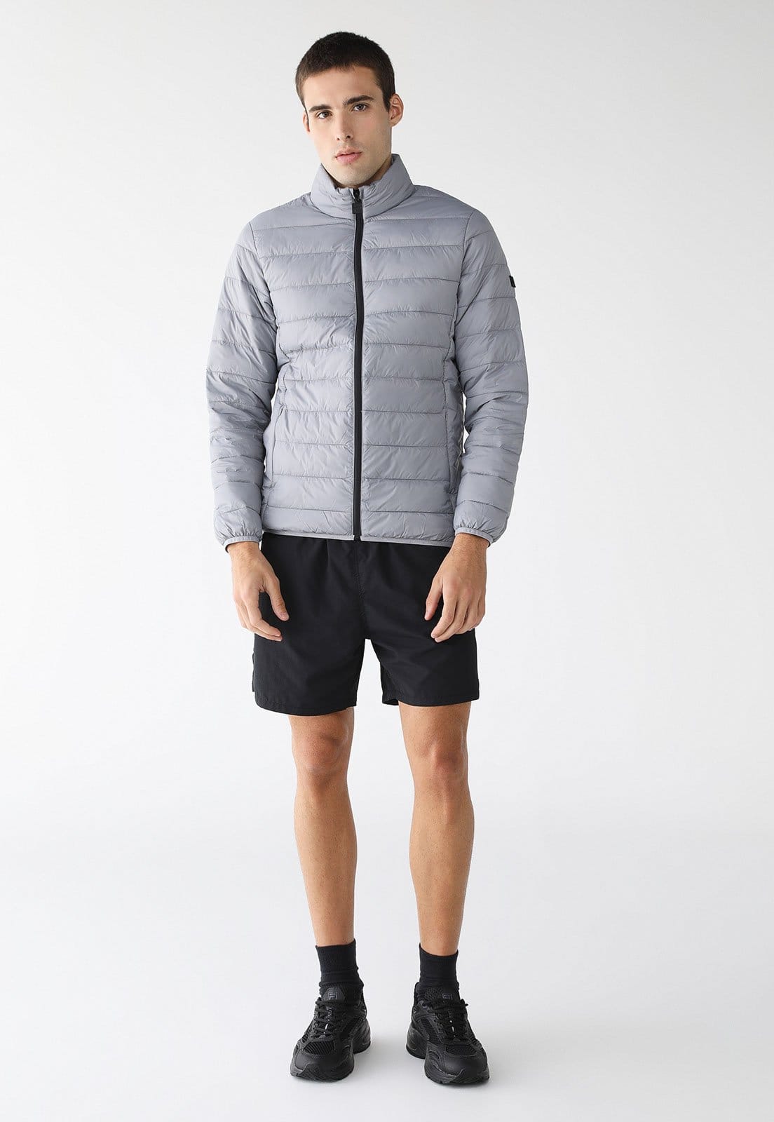 Vista 2 Jaqueta Puffer Fila Reta Touch Light Fila cinza