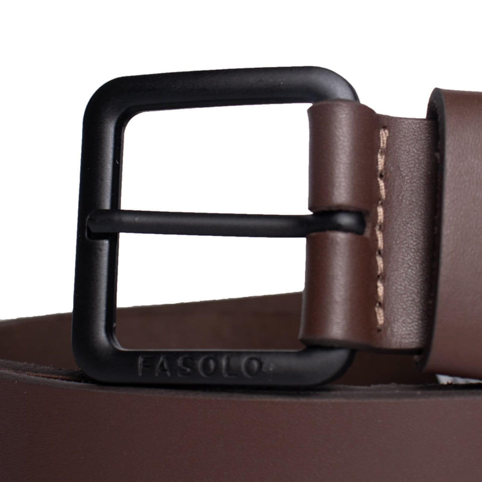 Cinto Masculino Fasolo E123374 633 Couro Fivela - 2