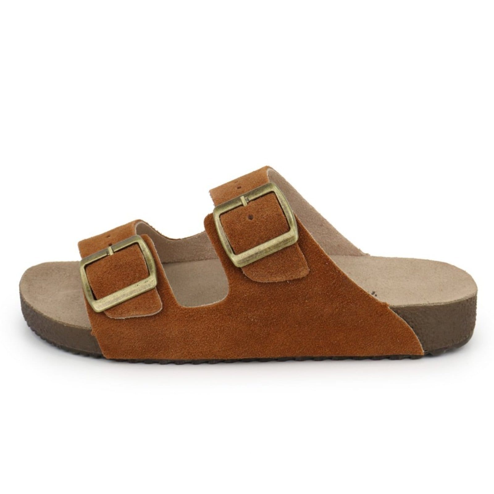 Rasteira Papete Feminina em Couro Acolchoada Maria Paula Cinamon