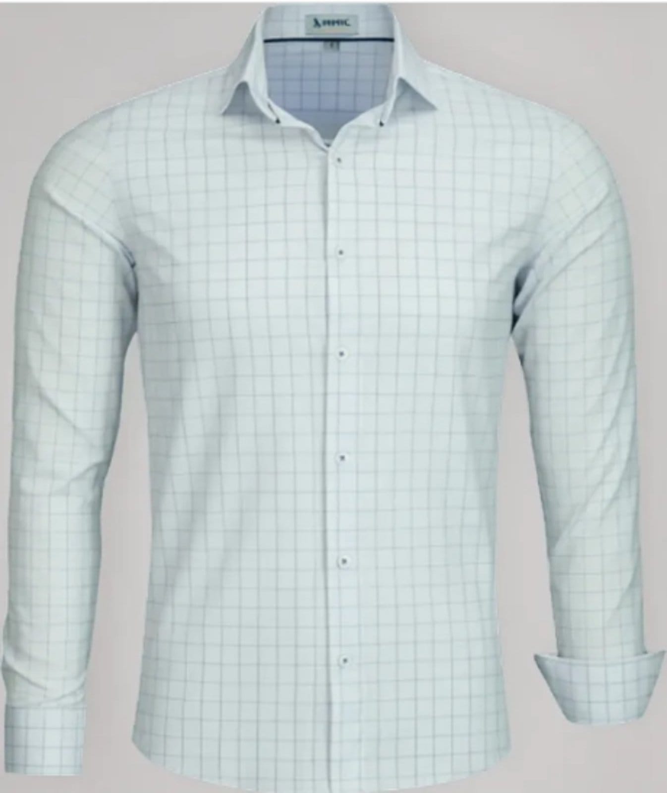 Vista principal Camisa Social Amil Slim Camp Algodão com Elastano Macia Manga Longa Luxo Cor03 Amil branco